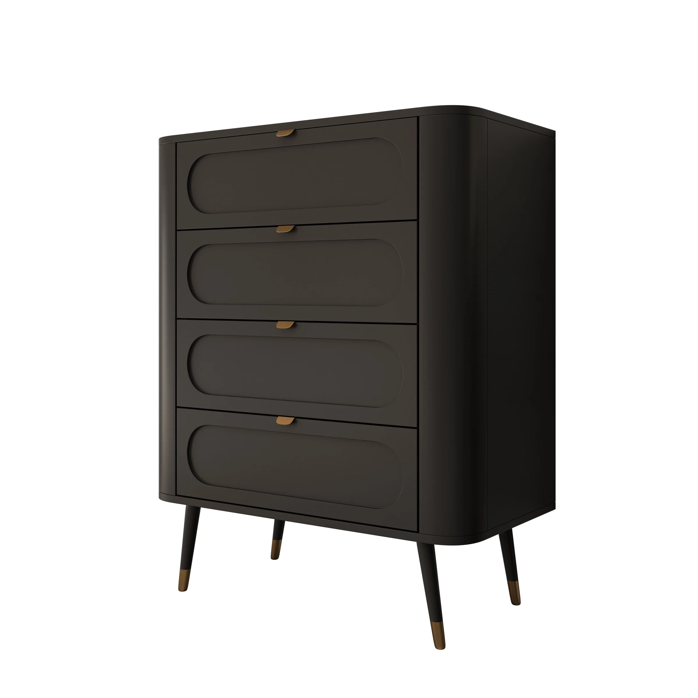 Borneo - Ladekast met 4 lades - Zwart - 78x40x98 cm - Image 7