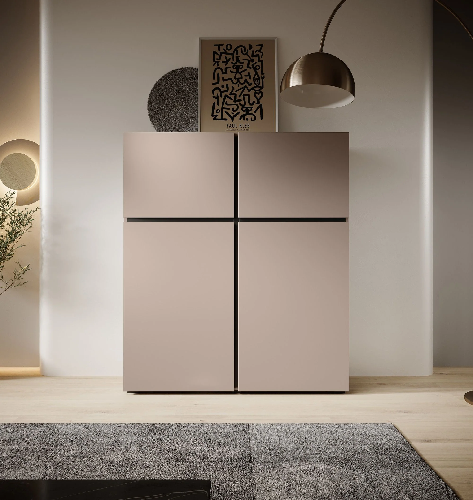 Cainan - Dressoir - Beige/zwart - 119x40x139 cm - Image 2