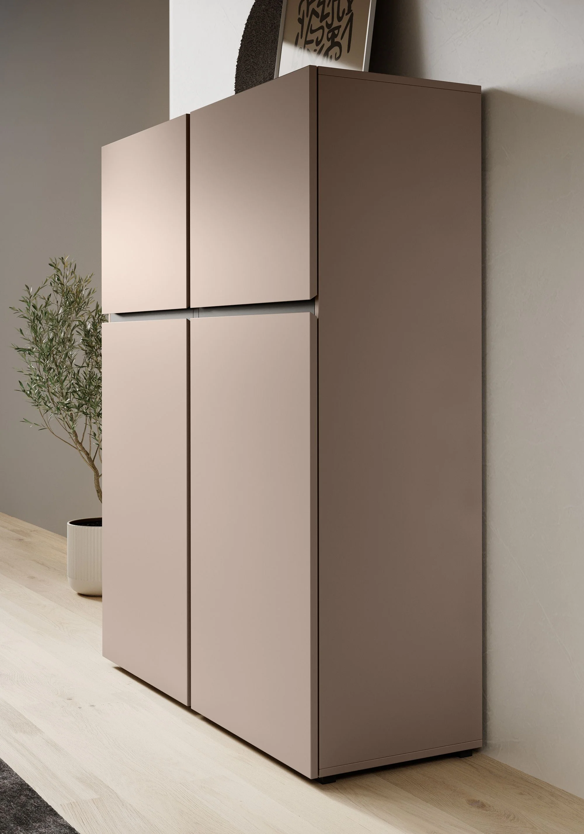 Cainan - Dressoir - Beige/zwart - 119x40x139 cm - Image 4