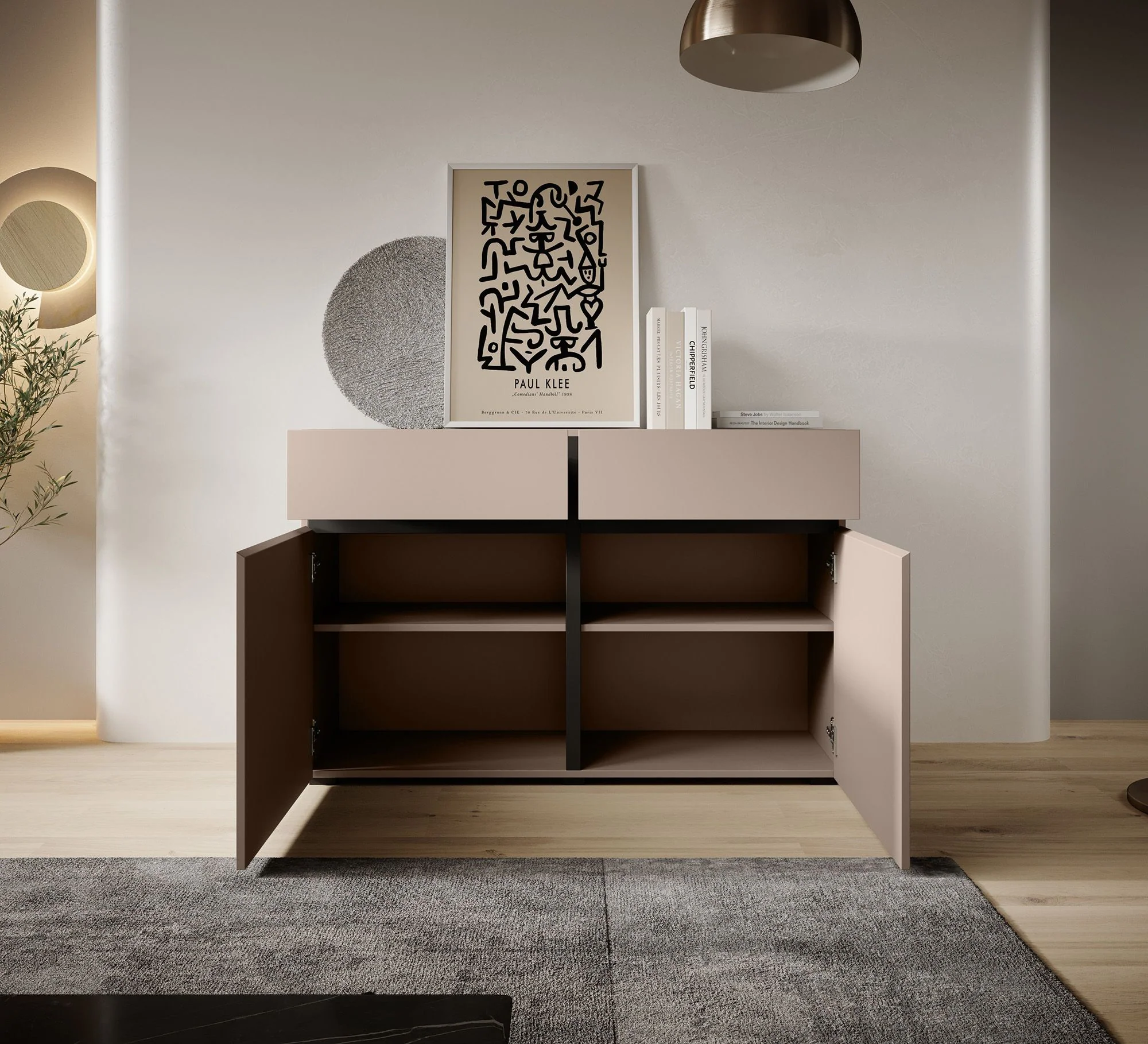 Cainan - Dressoir - Beige/zwart - 119x40x78 cm - Image 3