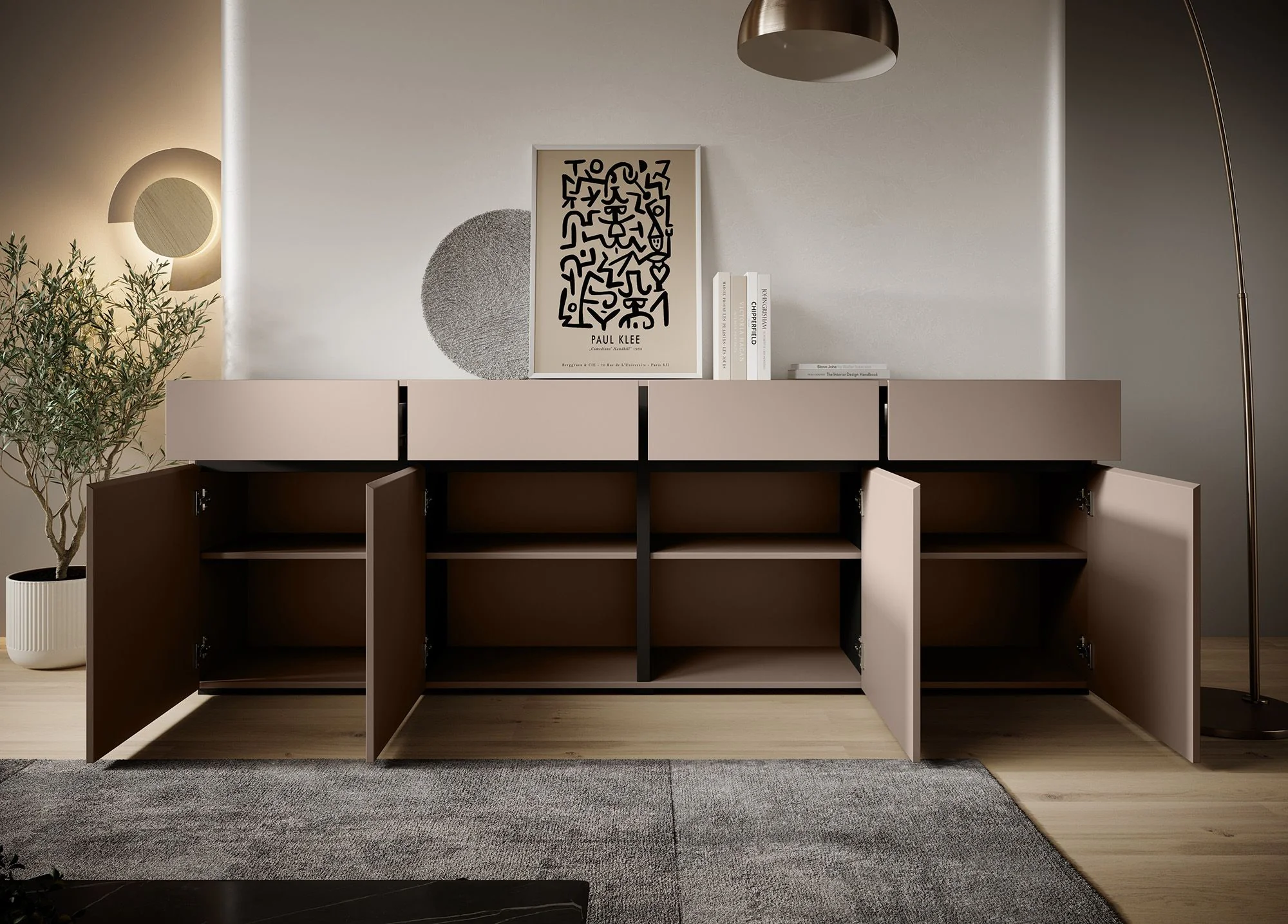Cainan - Dressoir - Beige/zwart - 225x40x78 cm - Image 3