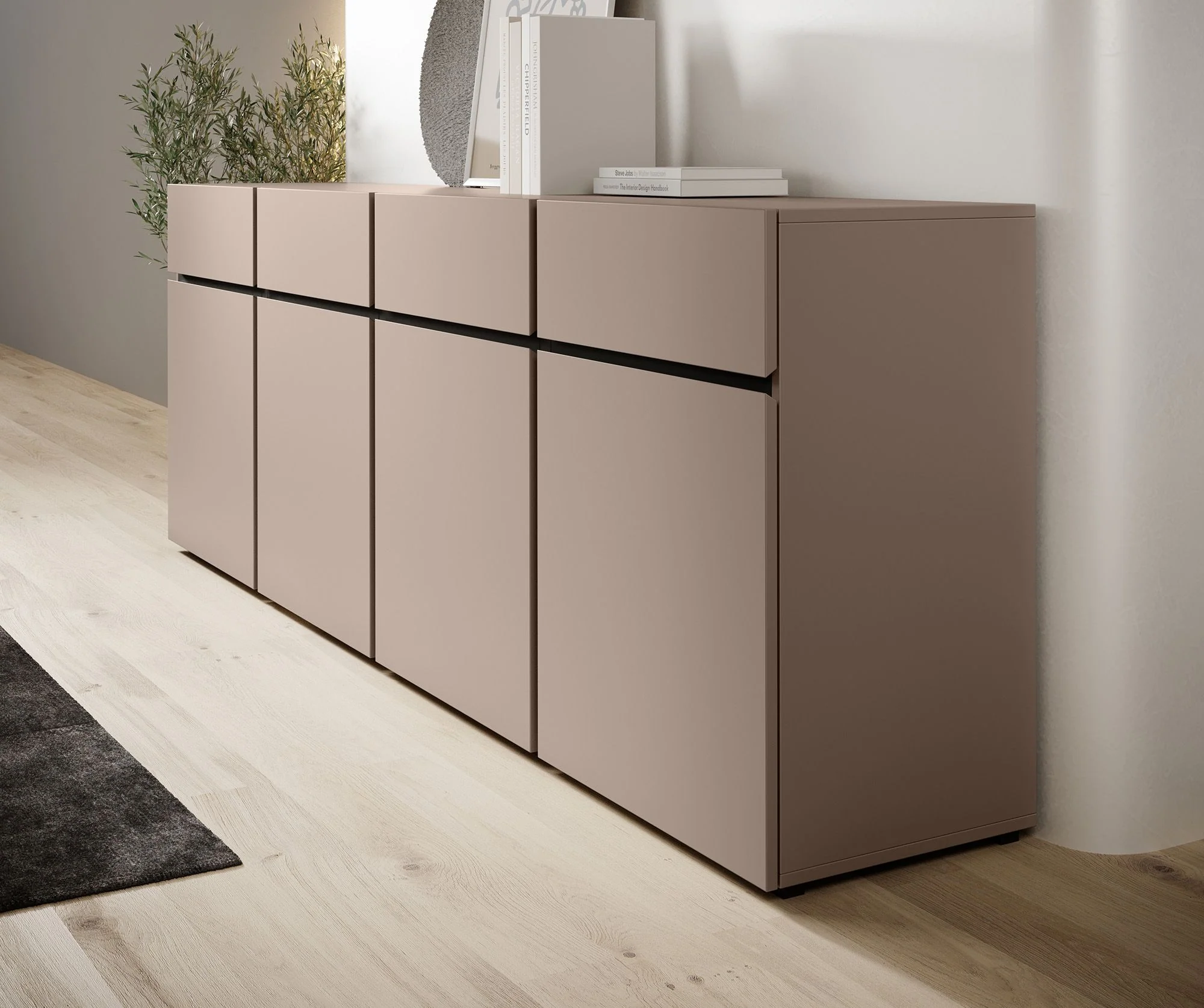 Cainan - Dressoir - Beige/zwart - 225x40x78 cm - Image 4