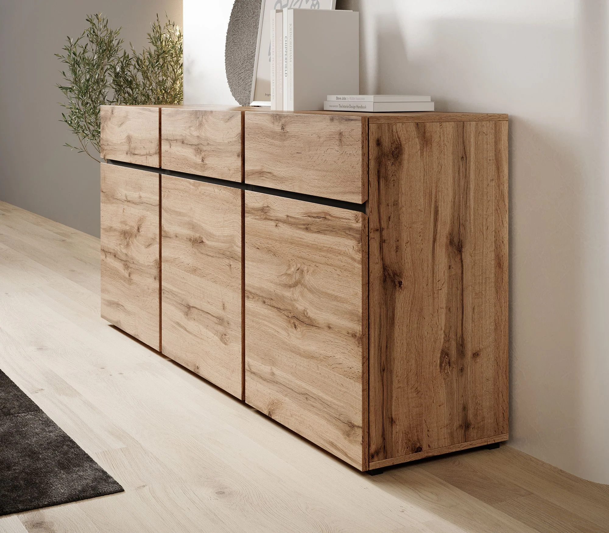 Cainan - Dressoir - Eiken/zwart - 180x40x78 cm - Image 4