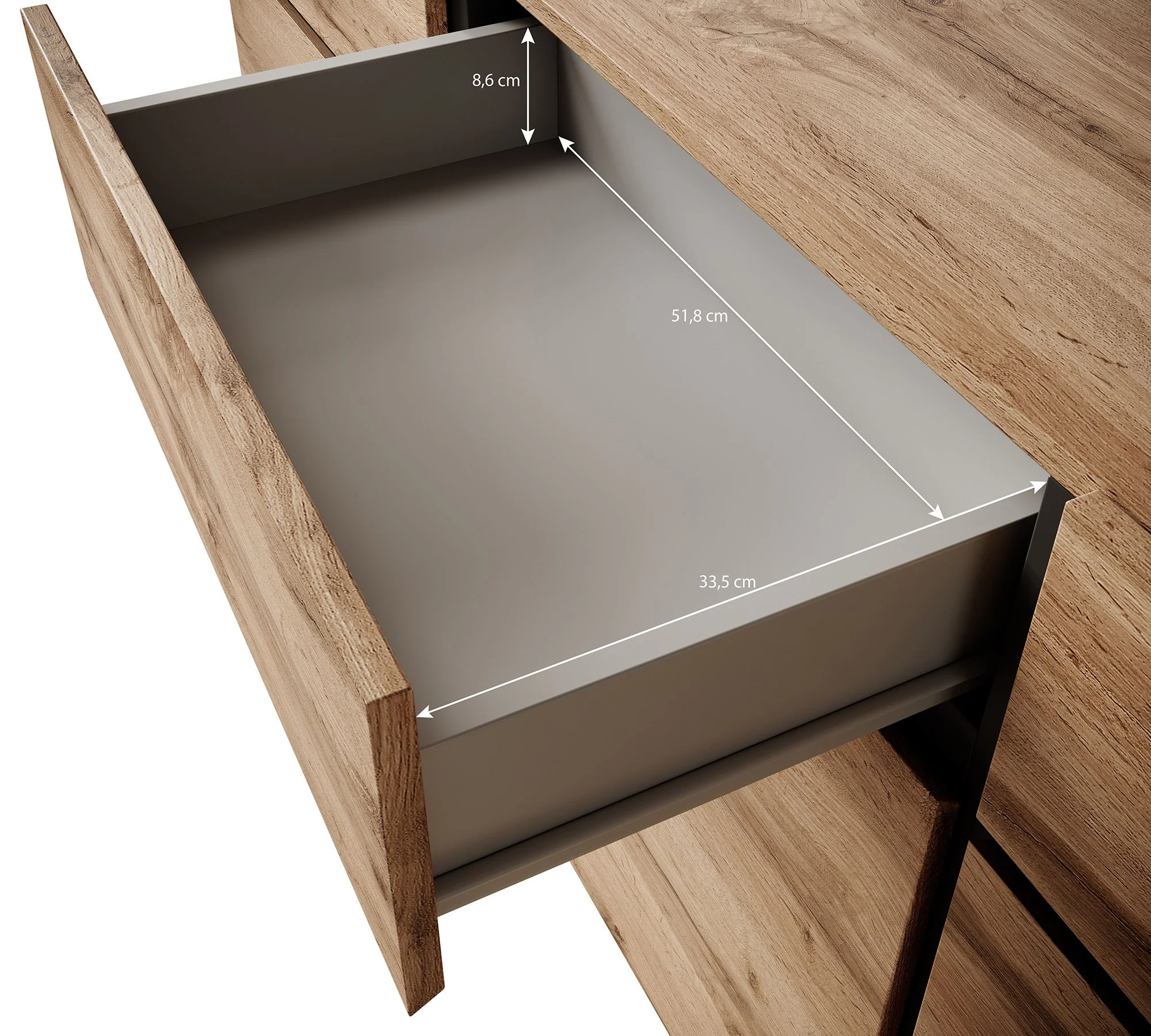 Cainan - Dressoir - Eiken/zwart - 180x40x78 cm - Image 6