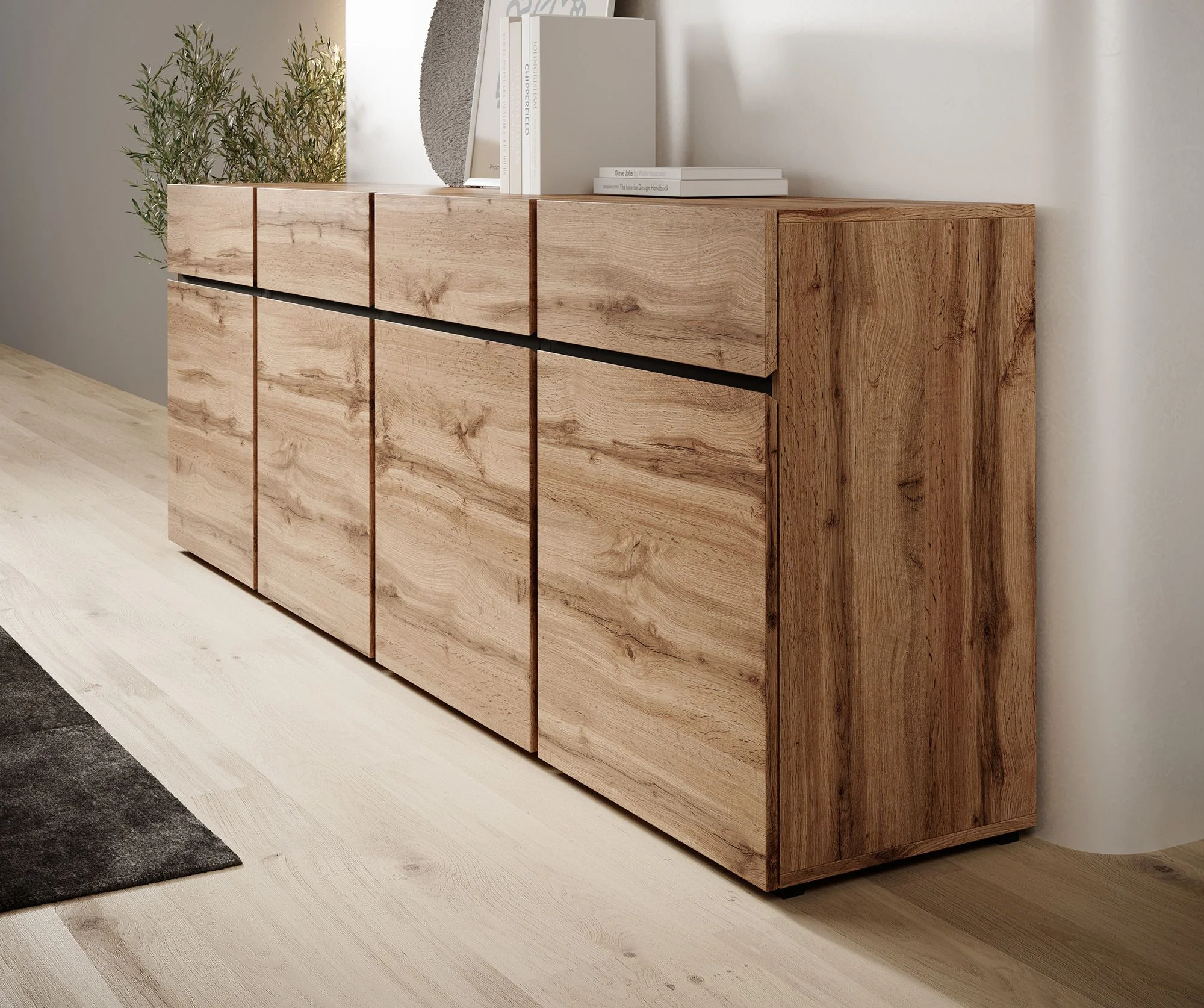 Cainan - Dressoir - Eiken/zwart - 225x40x78 cm - Image 4