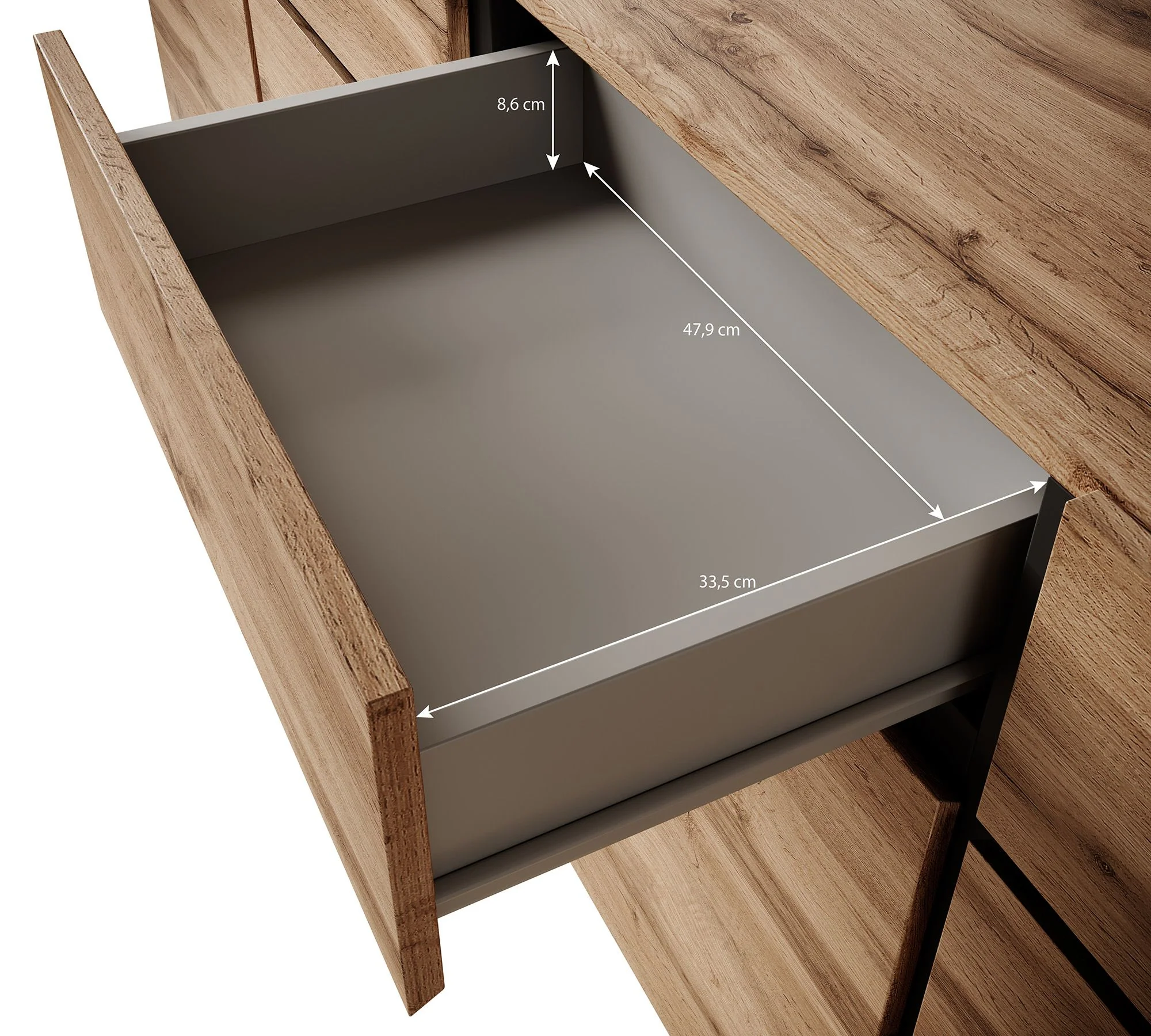 Cainan - Dressoir - Eiken/zwart - 225x40x78 cm - Image 6