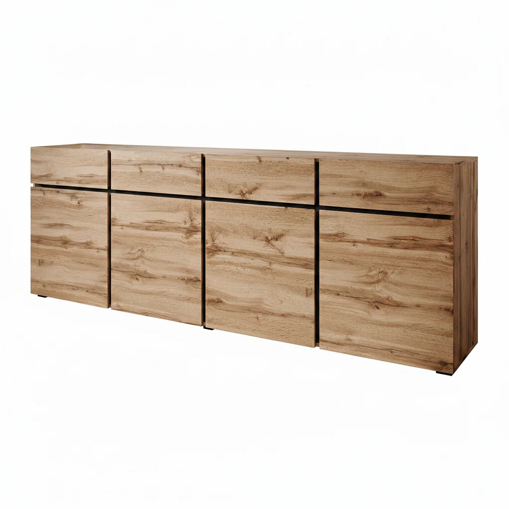 Cainan - Dressoir - Eiken/zwart - 225x40x78 cm - Image 7