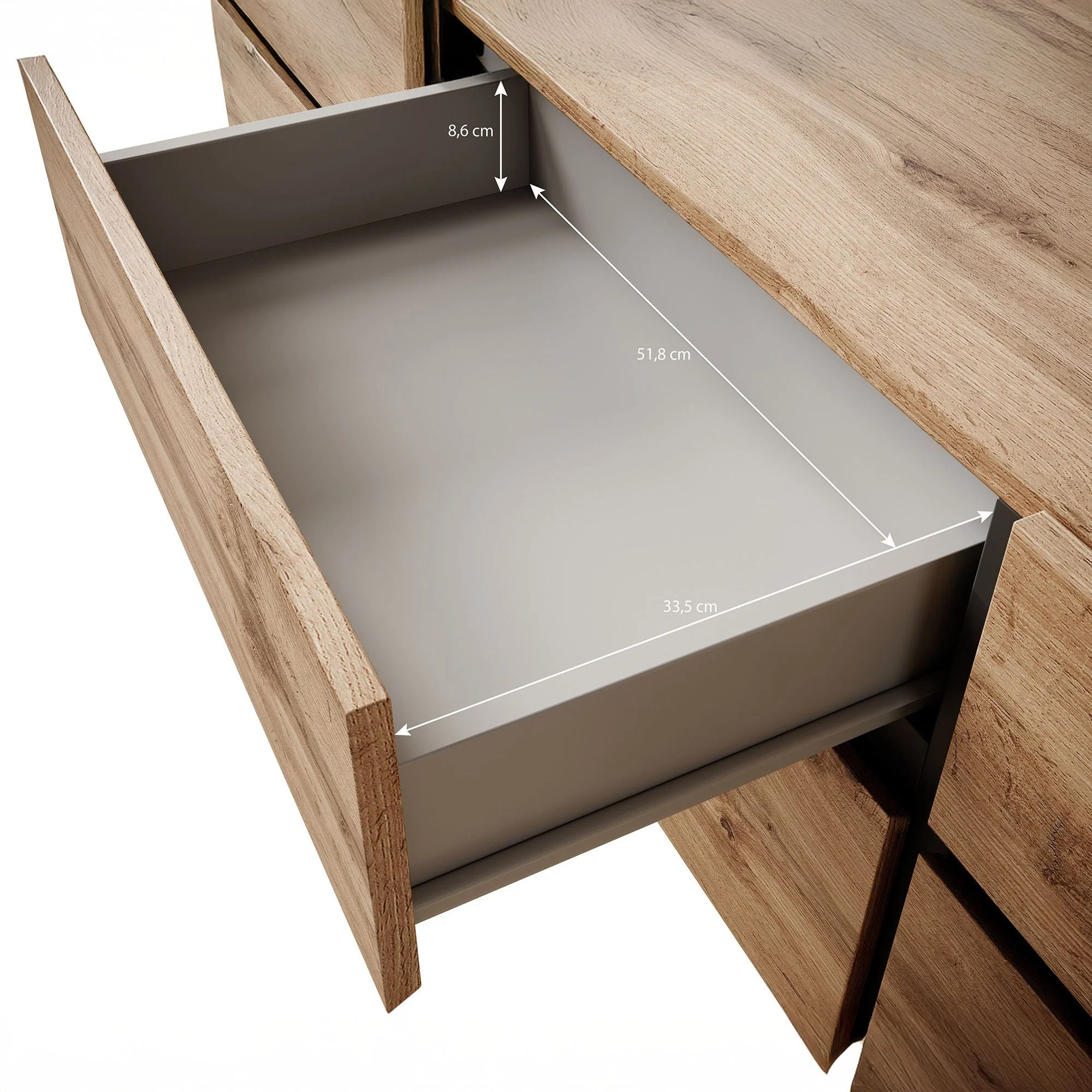 Cainan - TV-Meubel - met 3 lades - Beige - 180 cm - Image 6