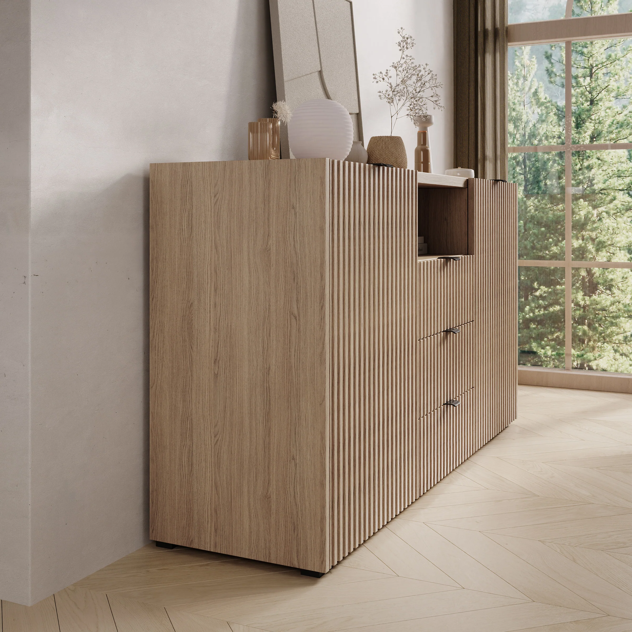Callahan - Dressoir - Eiken - 150x40x80 cm - Image 4