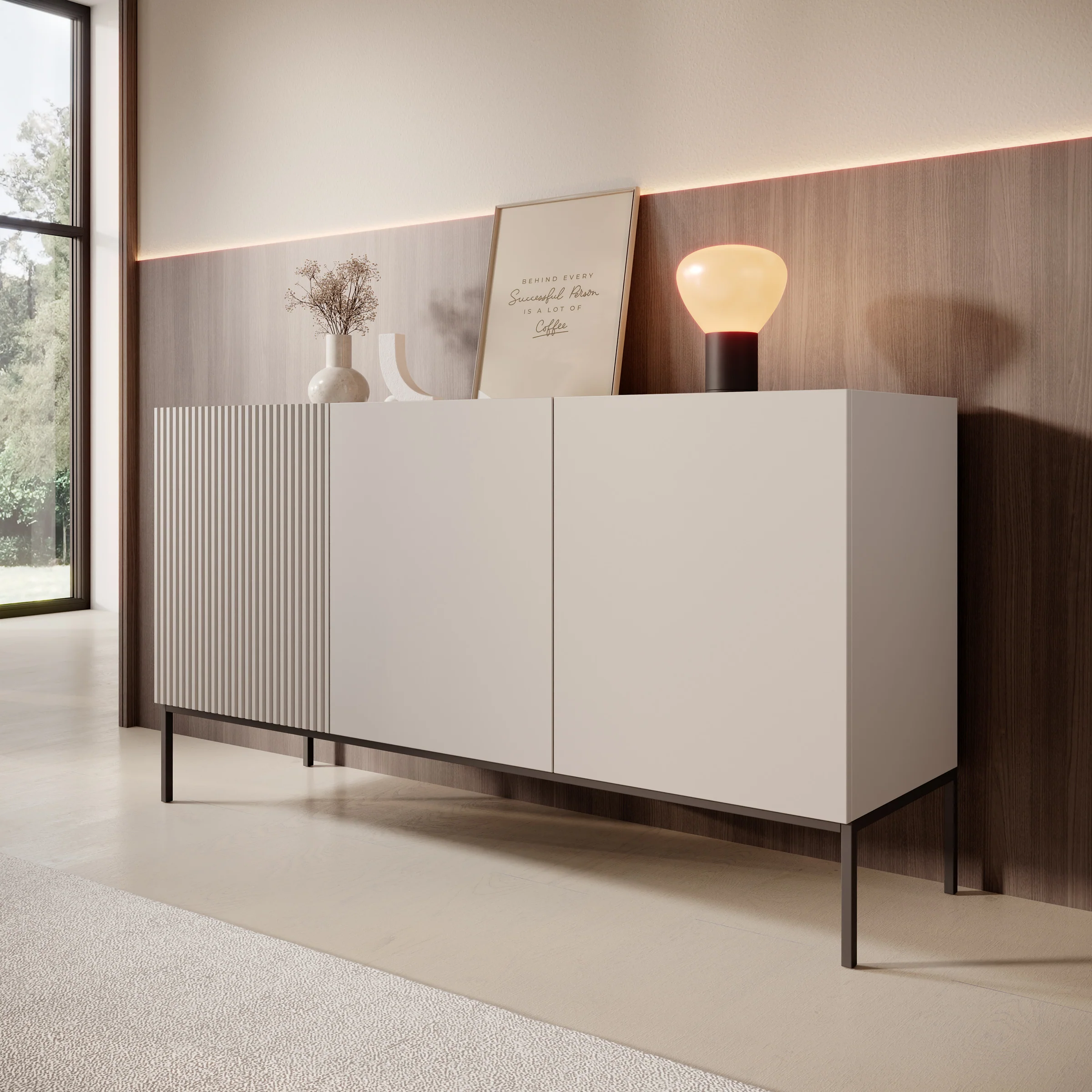Capri - Dressoir - Beige - 150x42x80 cm