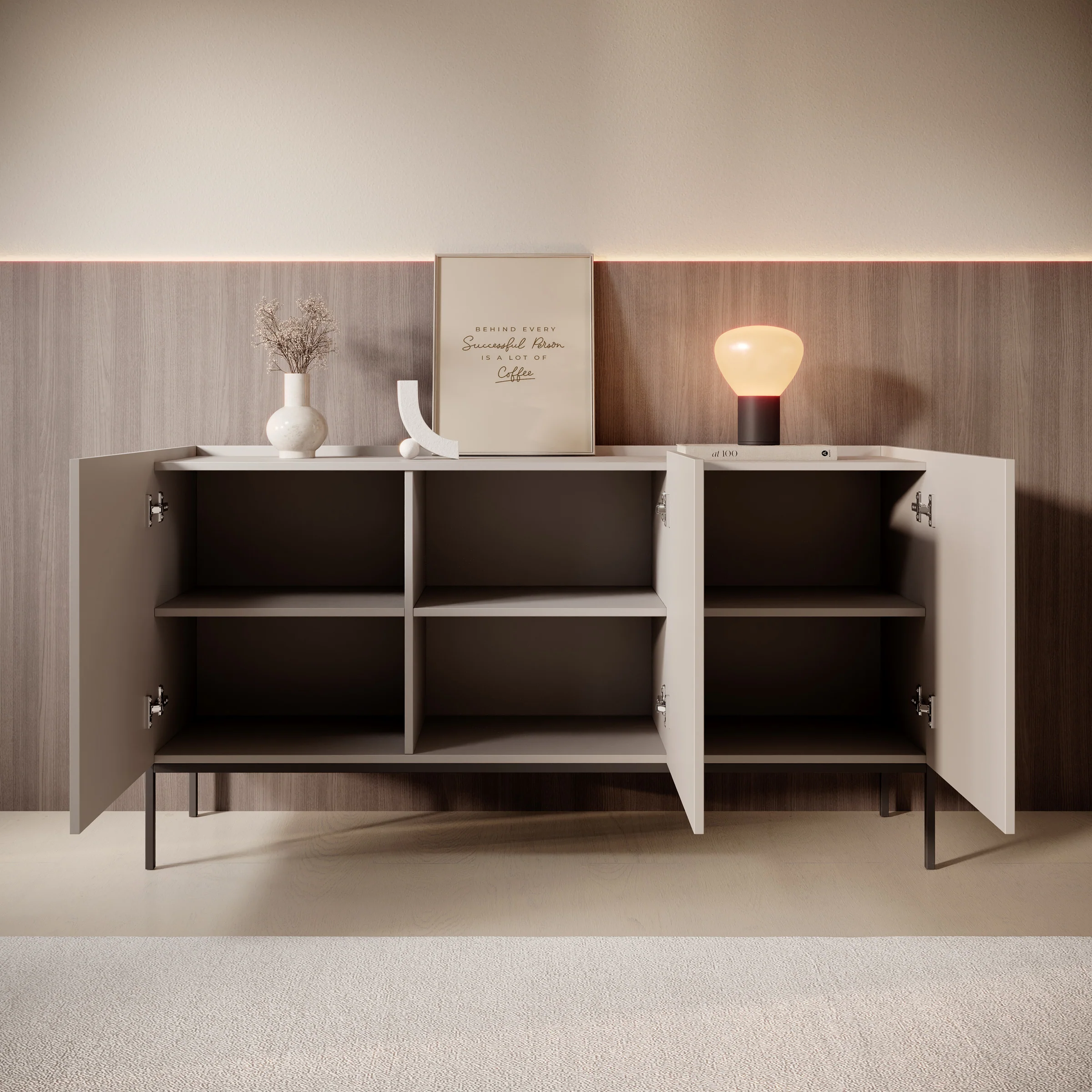 Capri - Dressoir - Beige - 150x42x80 cm - Image 2