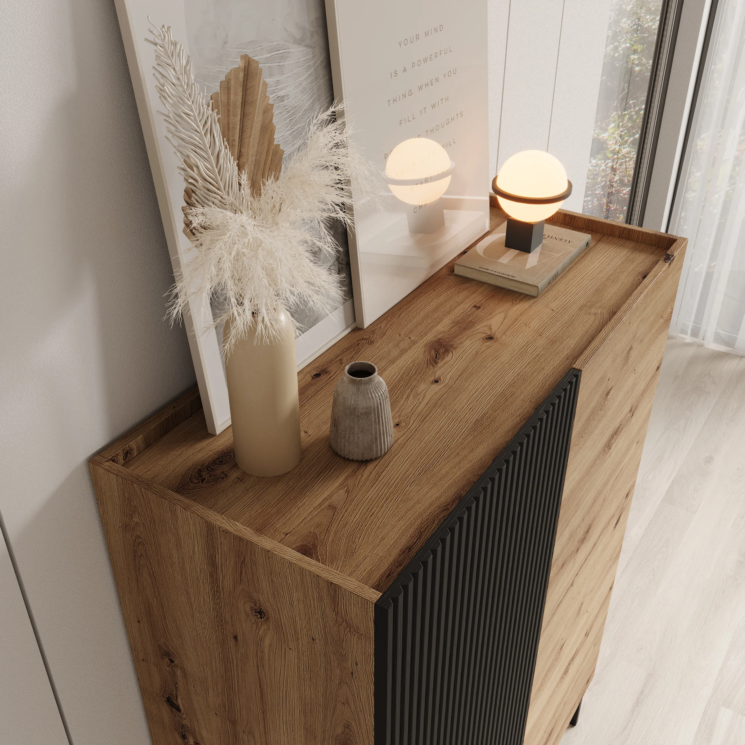 Capri - Dressoir - Eiken - 100x42x140 cm - Image 5