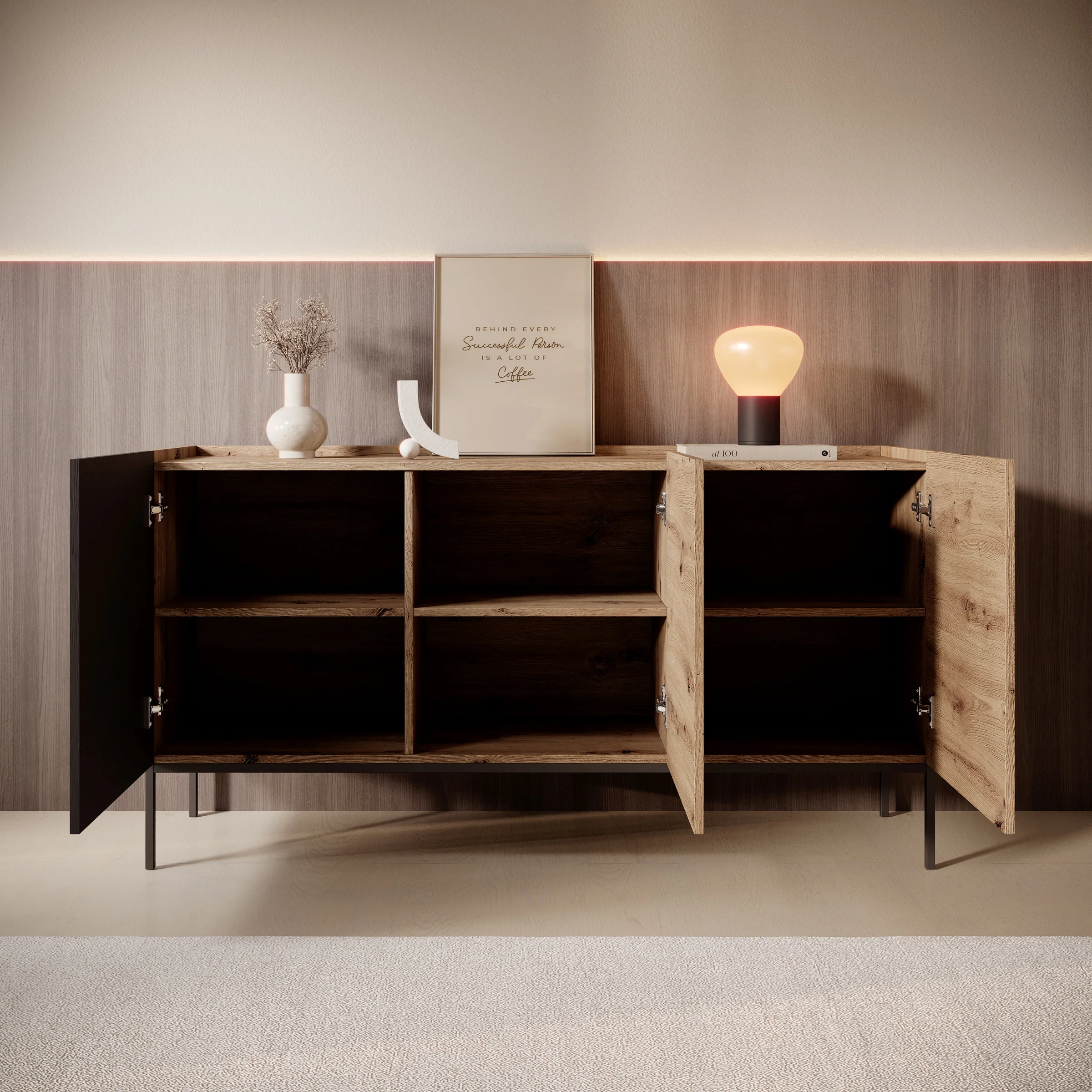 Capri - Dressoir - Eiken - 150x42x80 cm - Image 2