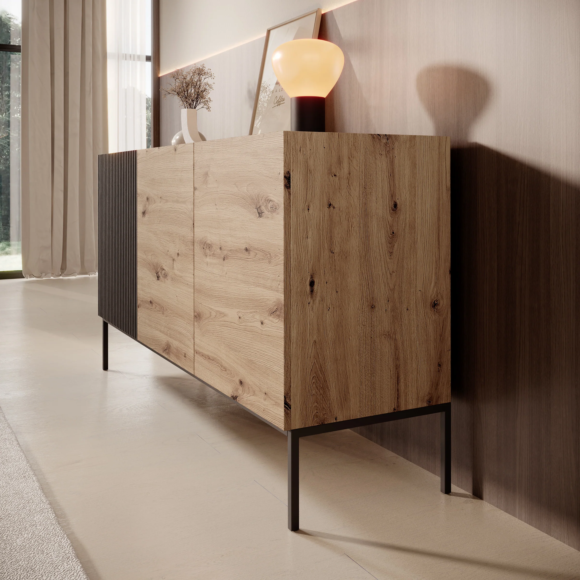 Capri - Dressoir - Eiken - 150x42x80 cm - Image 4