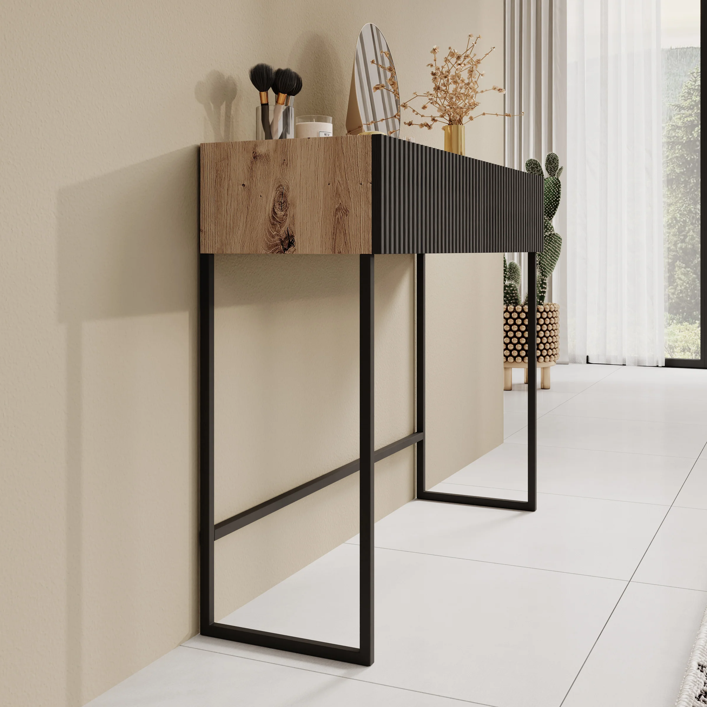 Capri - Kaptafel - Eiken - 100x32x80 cm - Image 4
