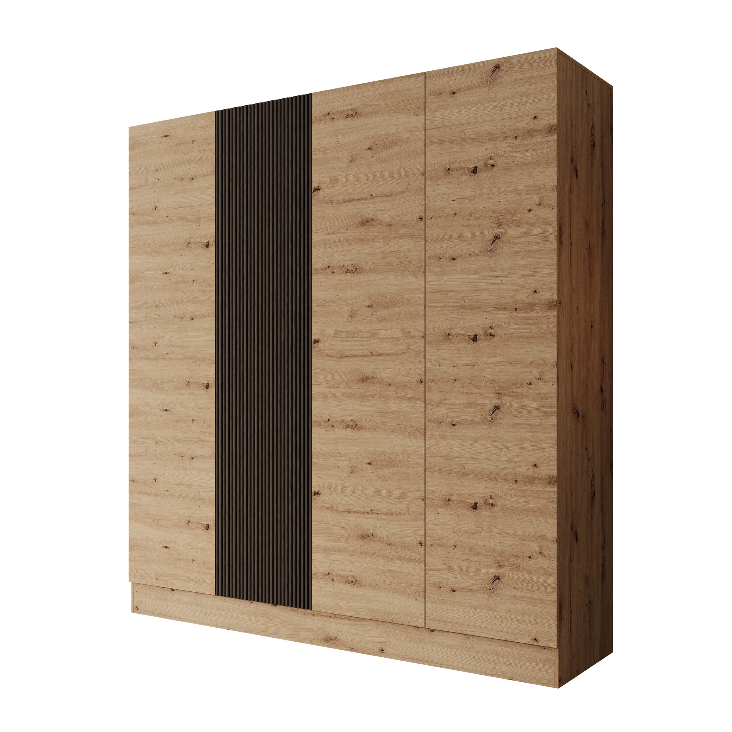 Capri - Kledingkast 4-deurs - Eiken - 205x55x220 cm - Image 6