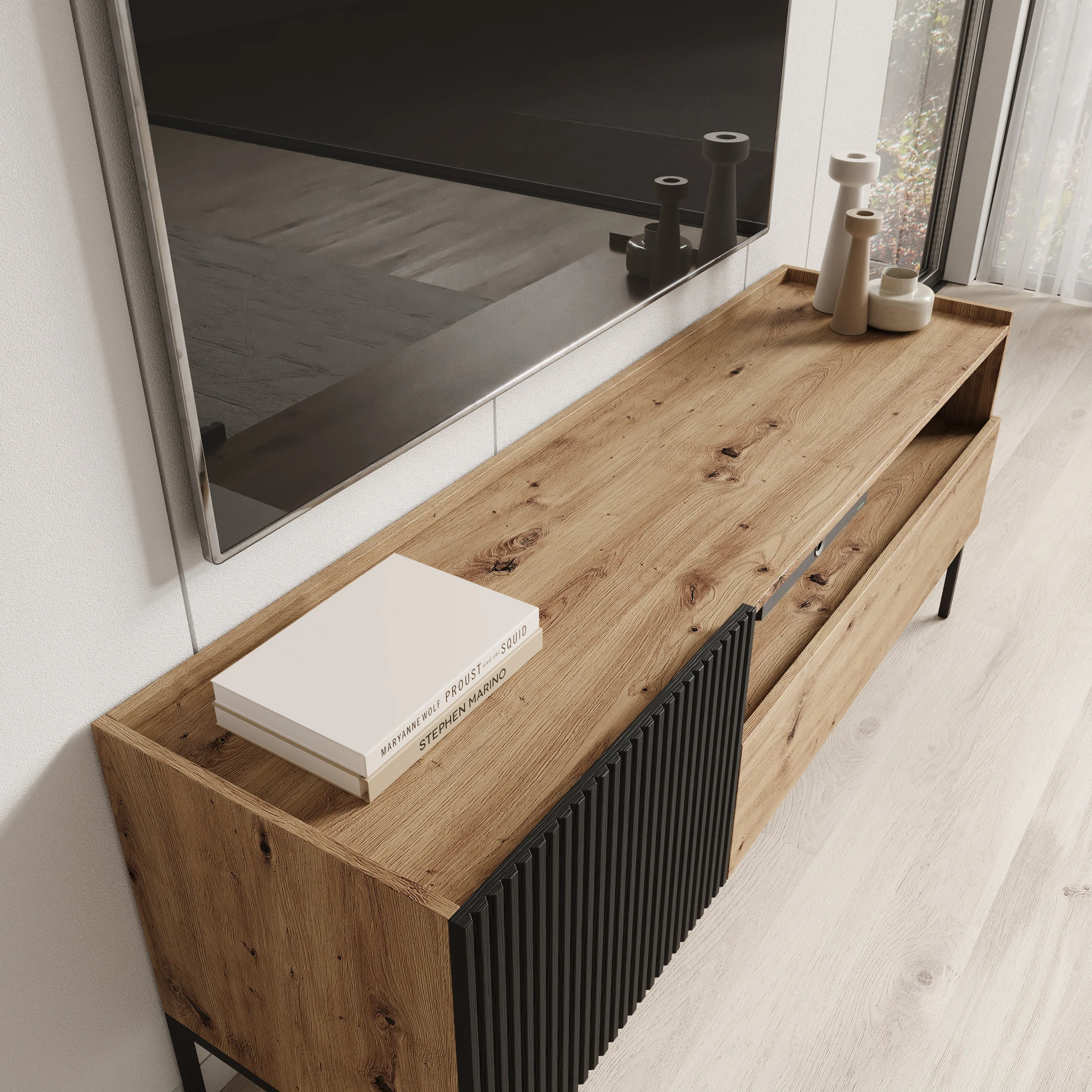 Capri - TV-Meubel - Eiken - 150x42x60 cm - Image 5