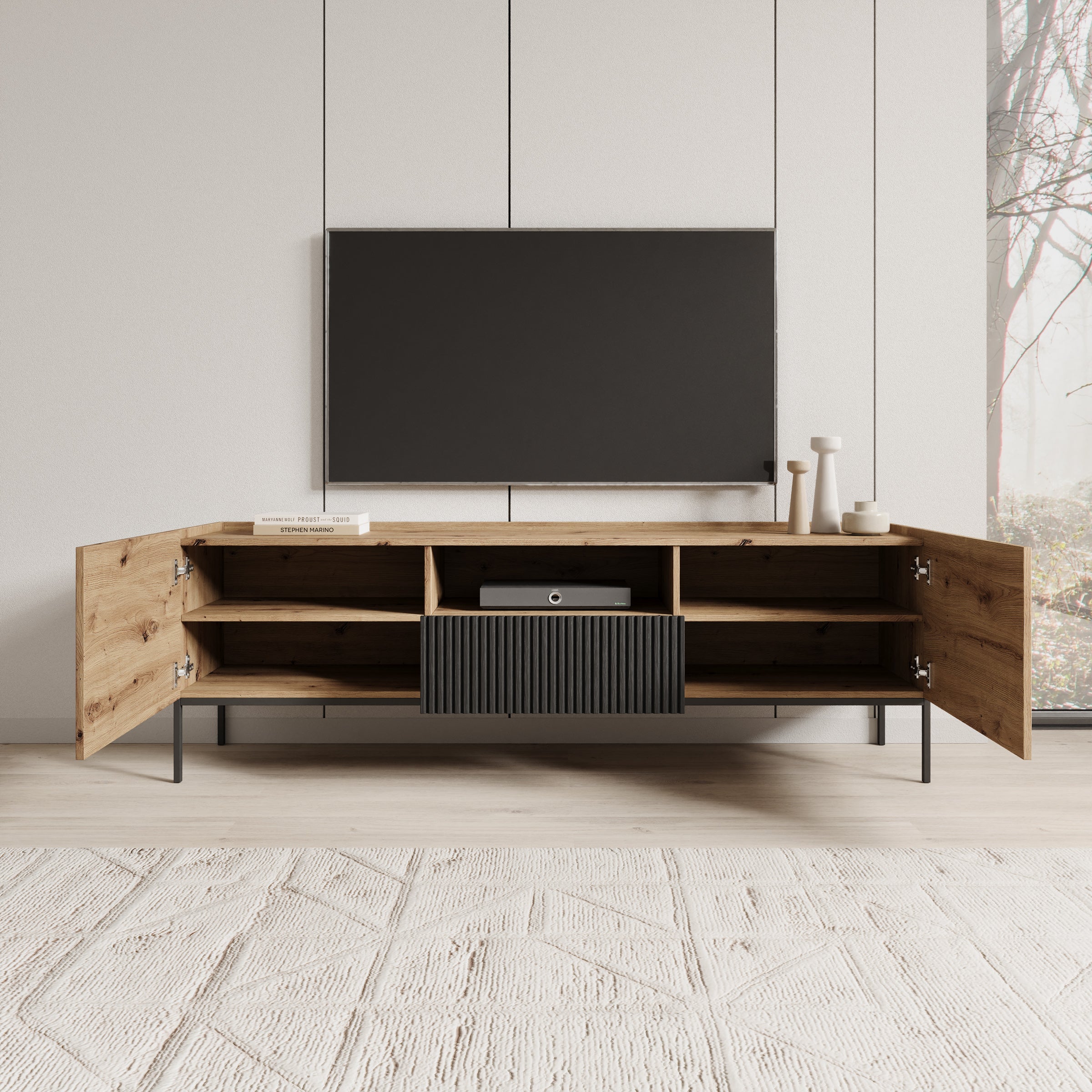 Capri - TV-Meubel - Eiken - 180x42x60 cm - Image 2