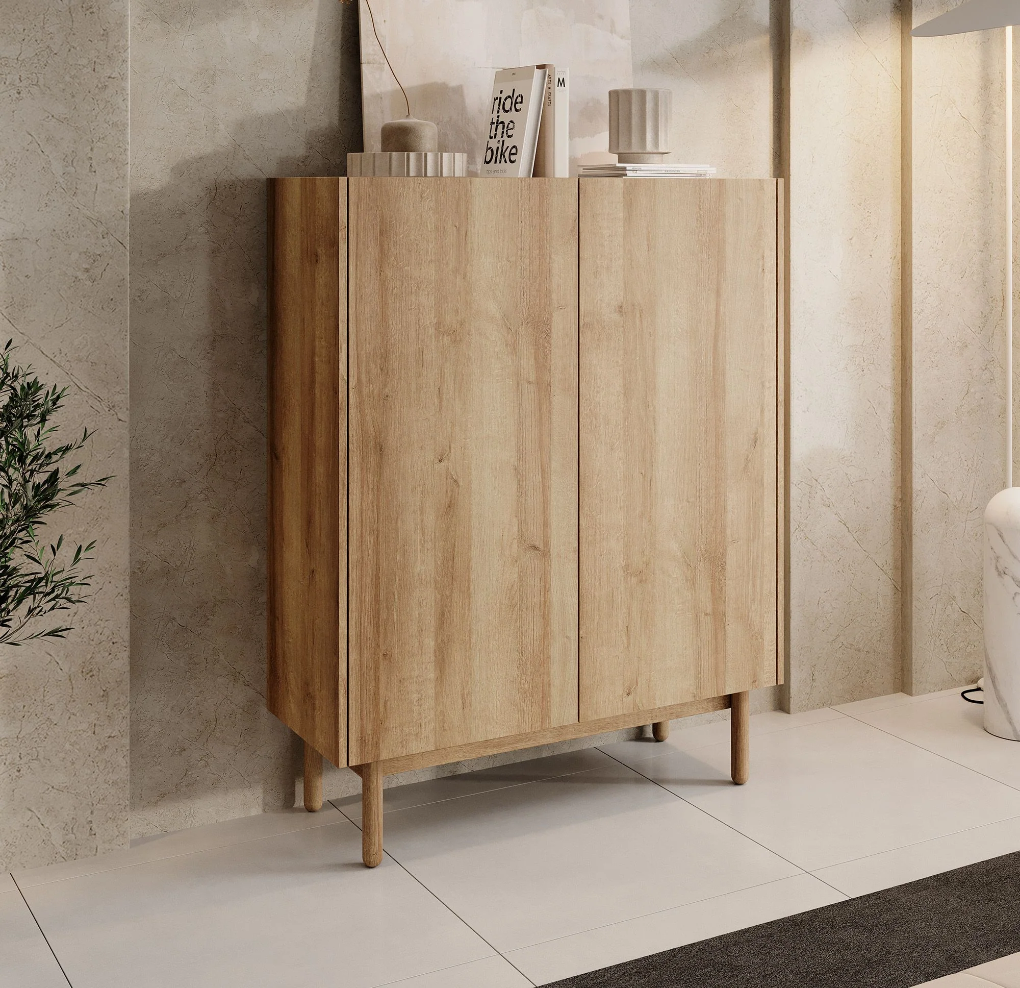 Cayenne - Dressoir - Eiken - 97x37x122 cm