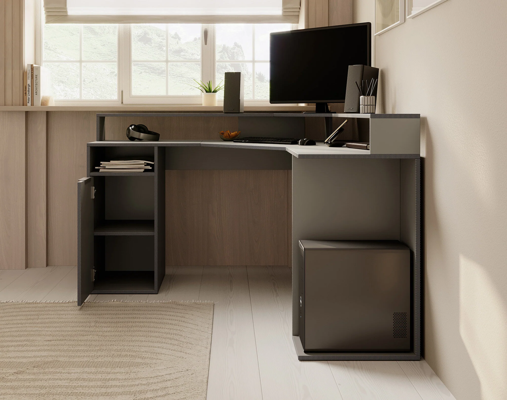 Charlotte  - Bureau - Grijs - 139x139 cm - Image 3
