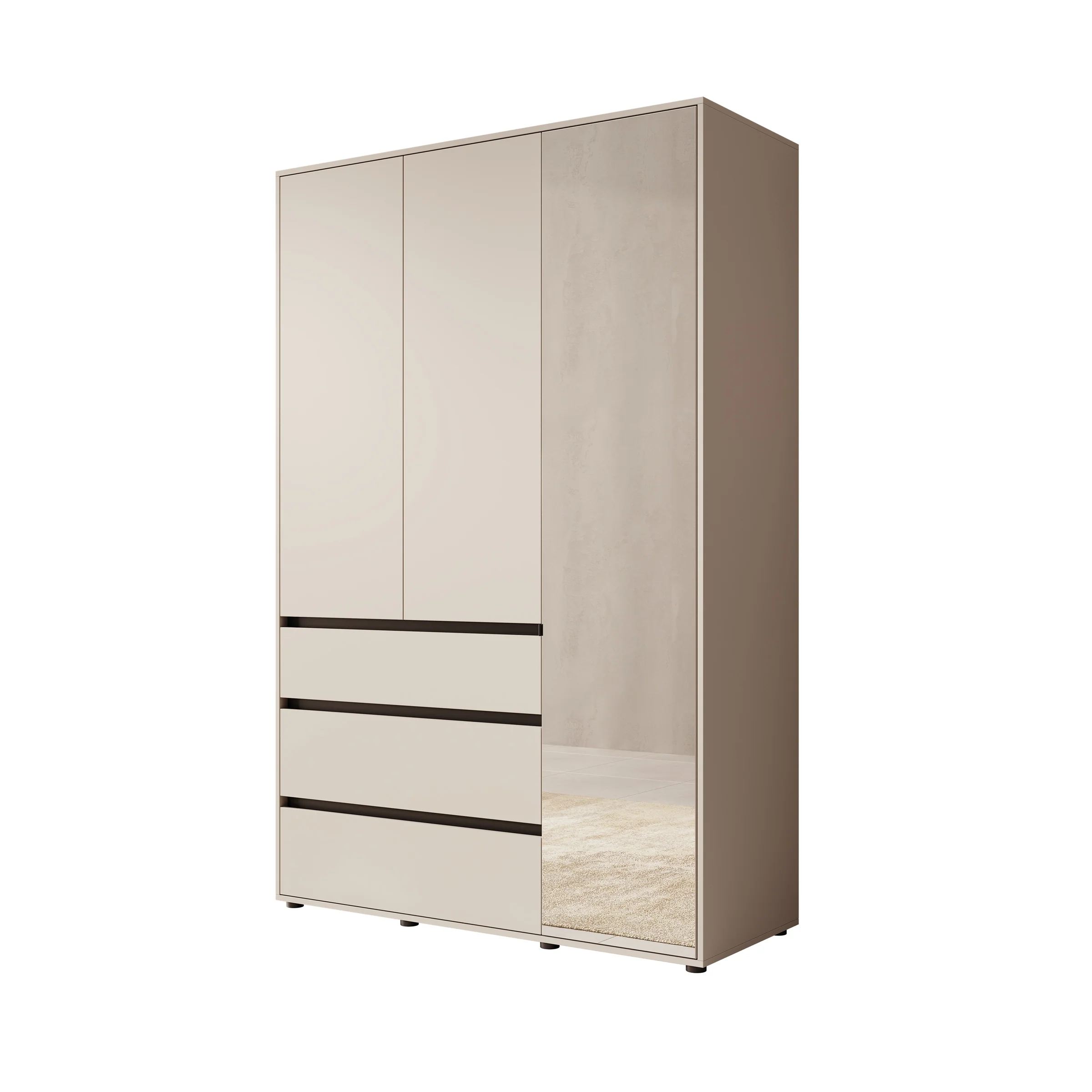 Cirelle 2 - Kledingkast 3-deurs - Beige - 138x55x211 cm - Image 6