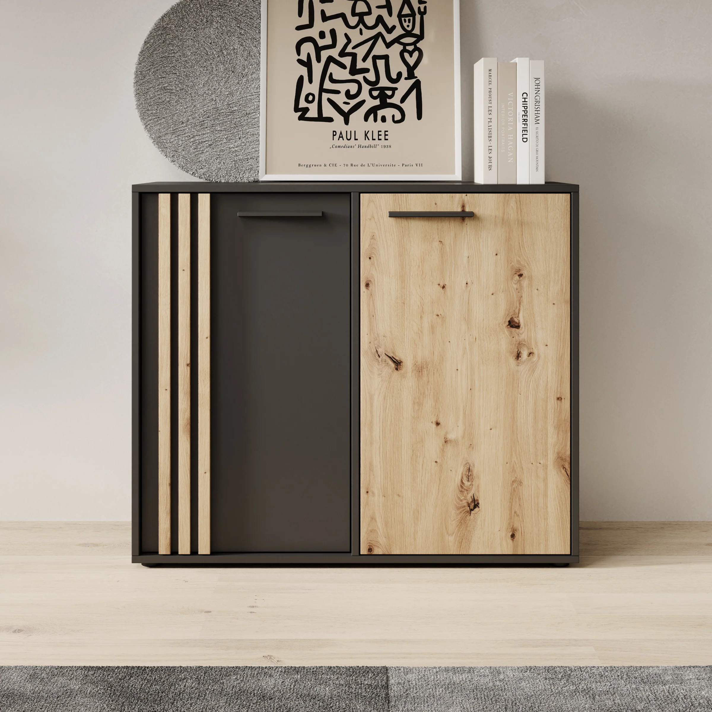 Clover - Dressoir - Eiken/Zwart - 96x34x82 cm - Image 3