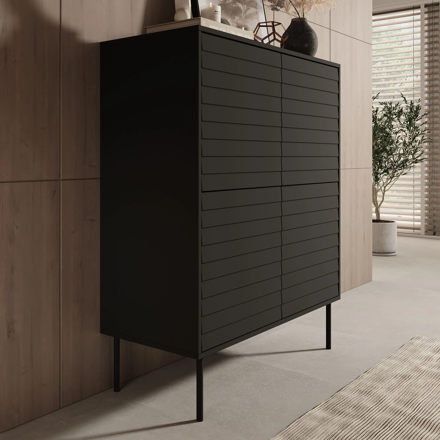 Cordoba - Dressoir - Zwart - 102x40x118 cm - Image 4