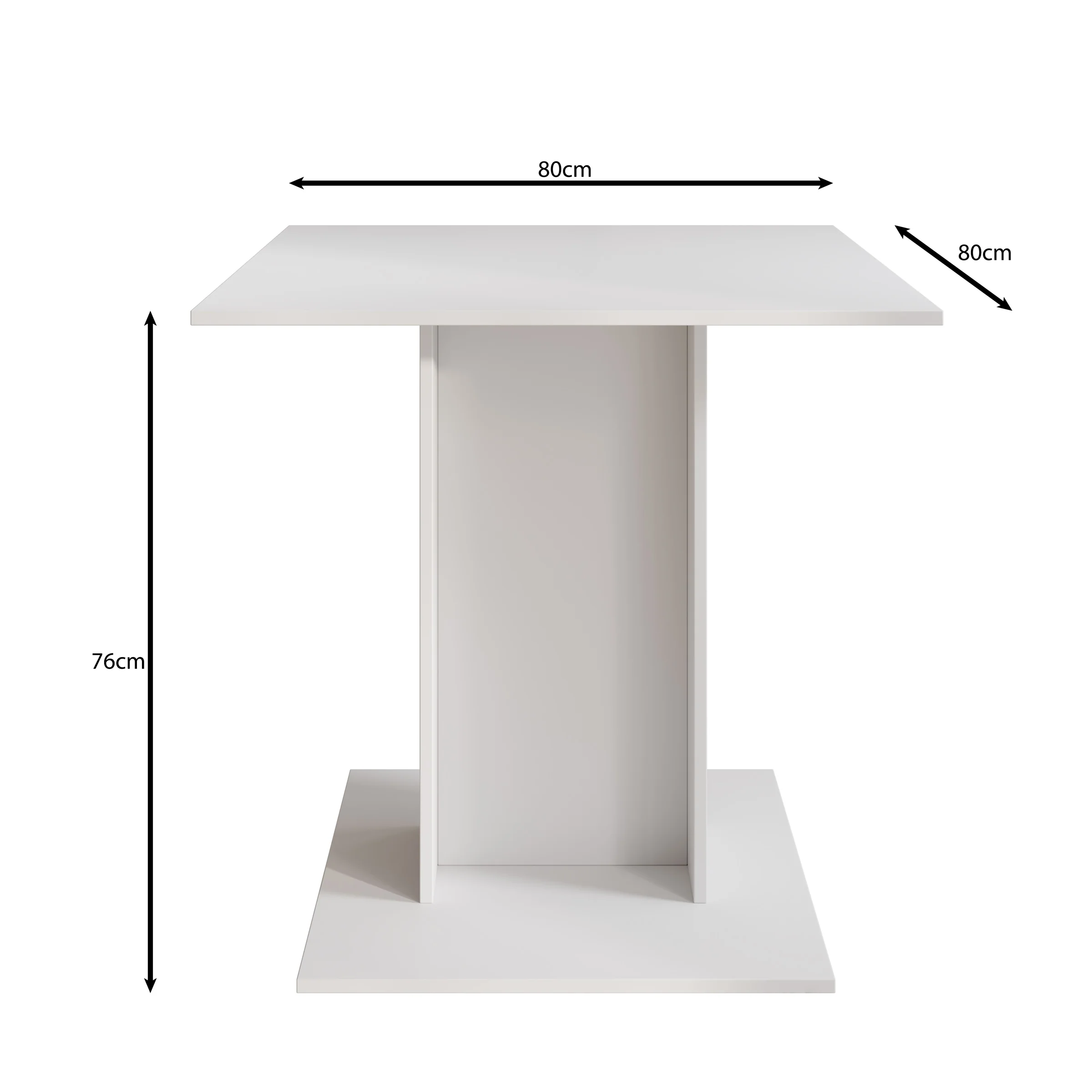 Cova - Eetkamertafel - Wit - 80x80x76 cm - Image 4