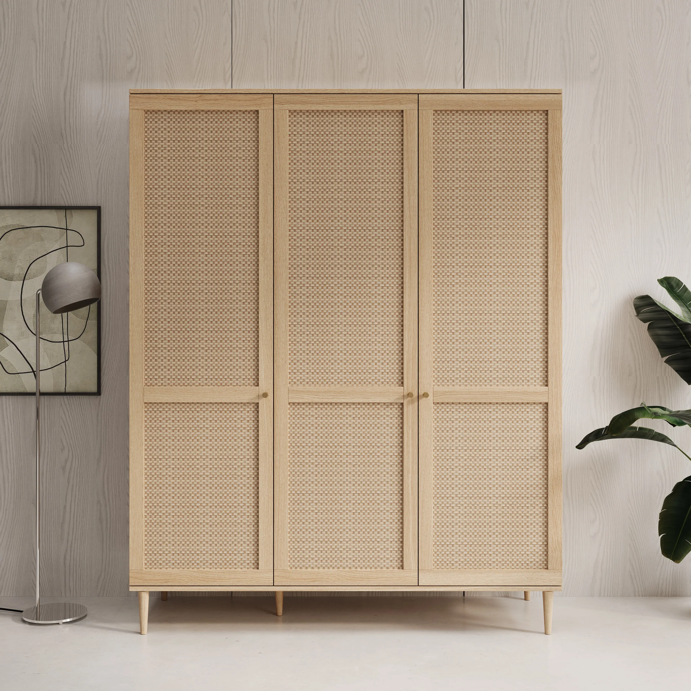 Crimson - Kledingkast met 3 deuren - Eiken - 165x52x208 cm - Image 3