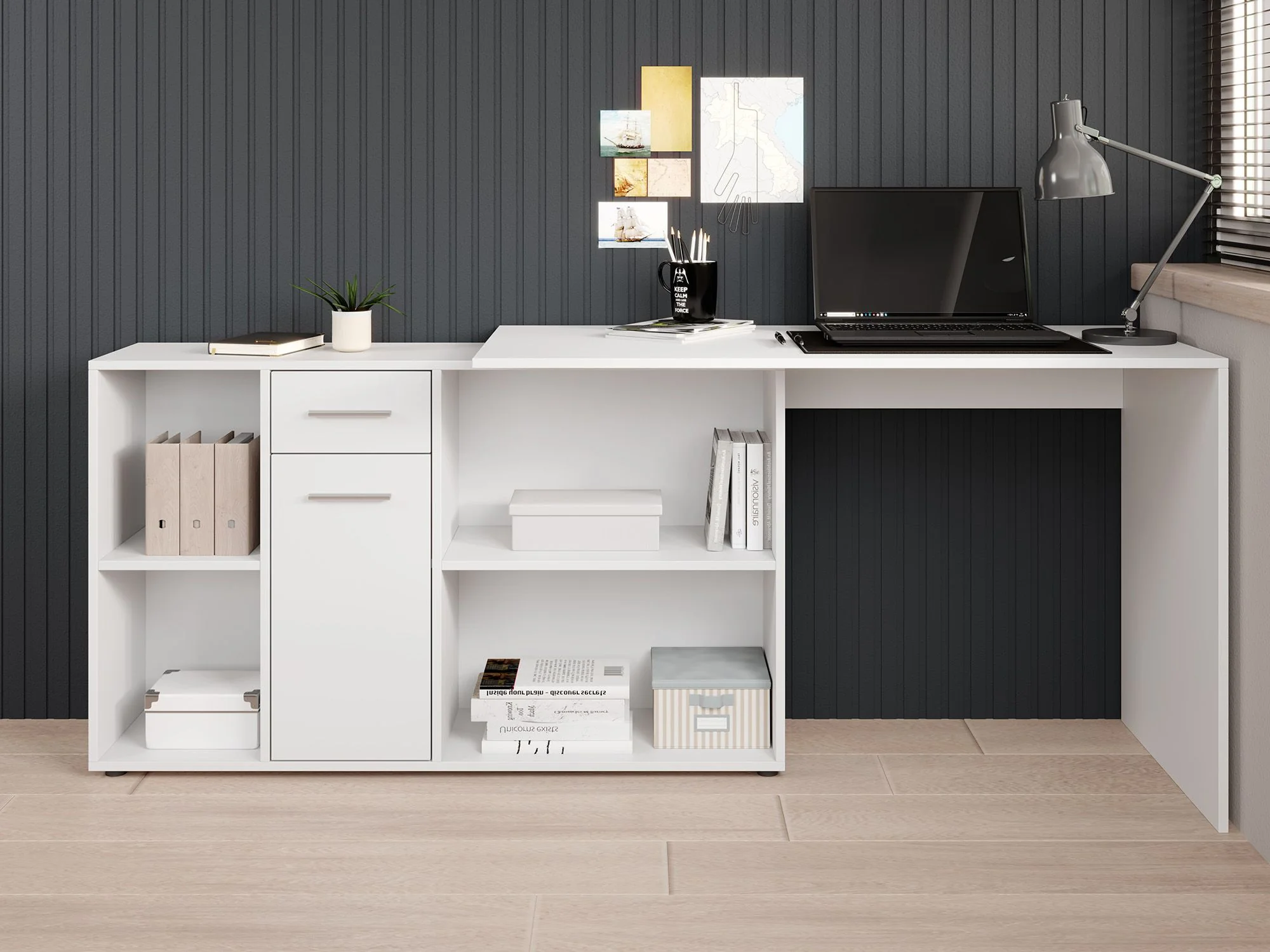Crister - Bureau - Wit - 122x120 cm - Image 4