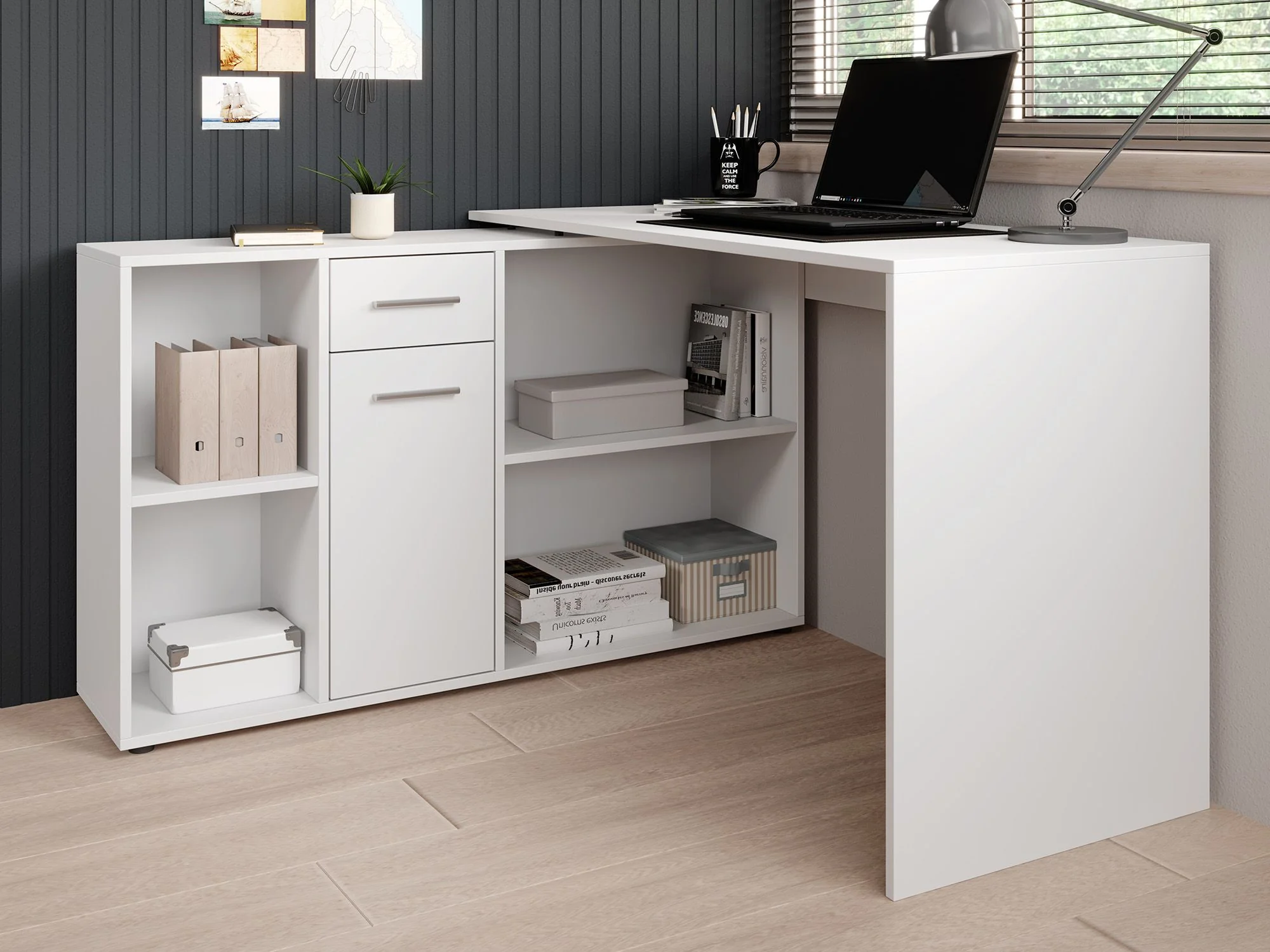 Crister - Bureau - Wit - 122x120 cm - Image 6