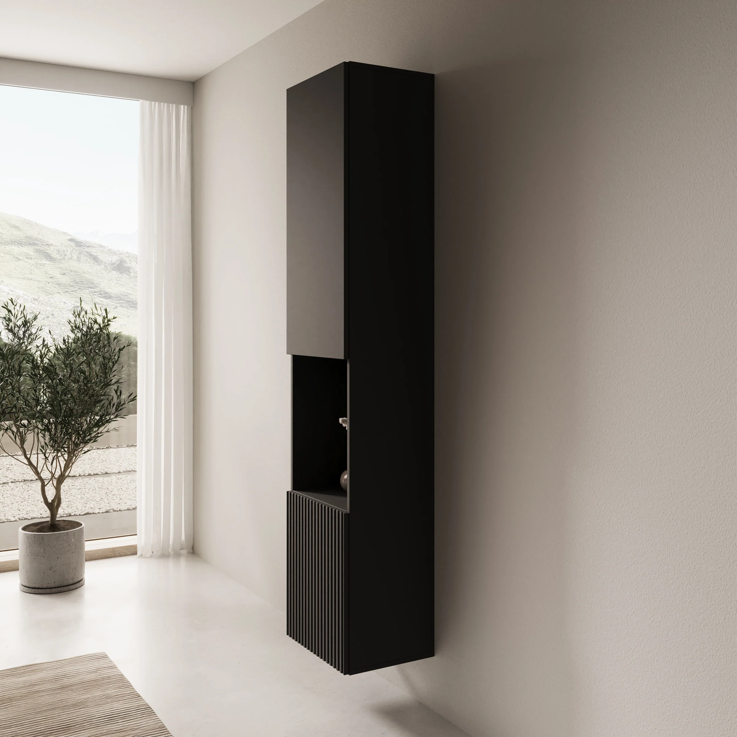 Cruzar 2 - Vitrinekast - Zwart - 40x30x180 cm - Image 4