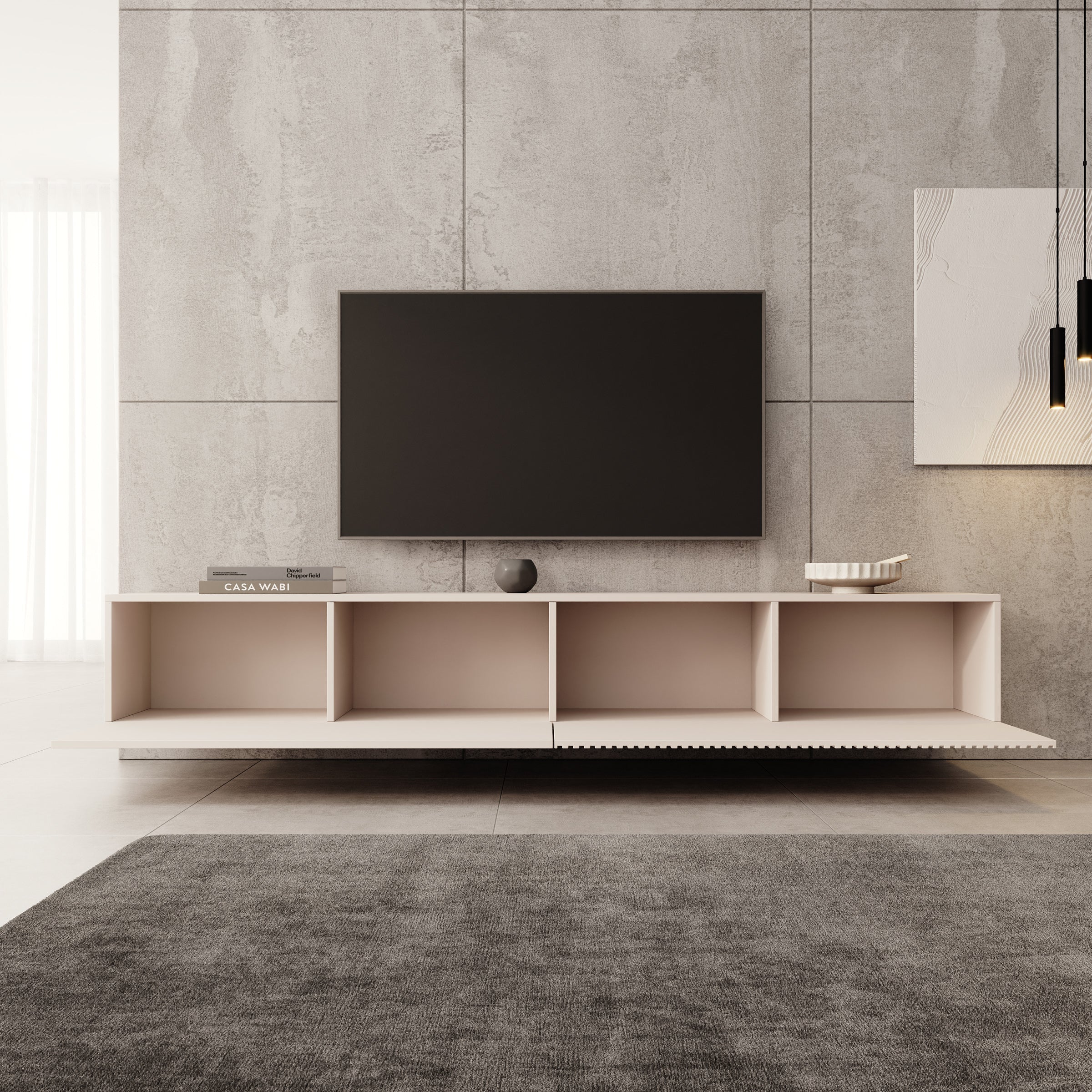 Cruzar - TV-Meubel - Beige - 200x30x31 cm - Image 2