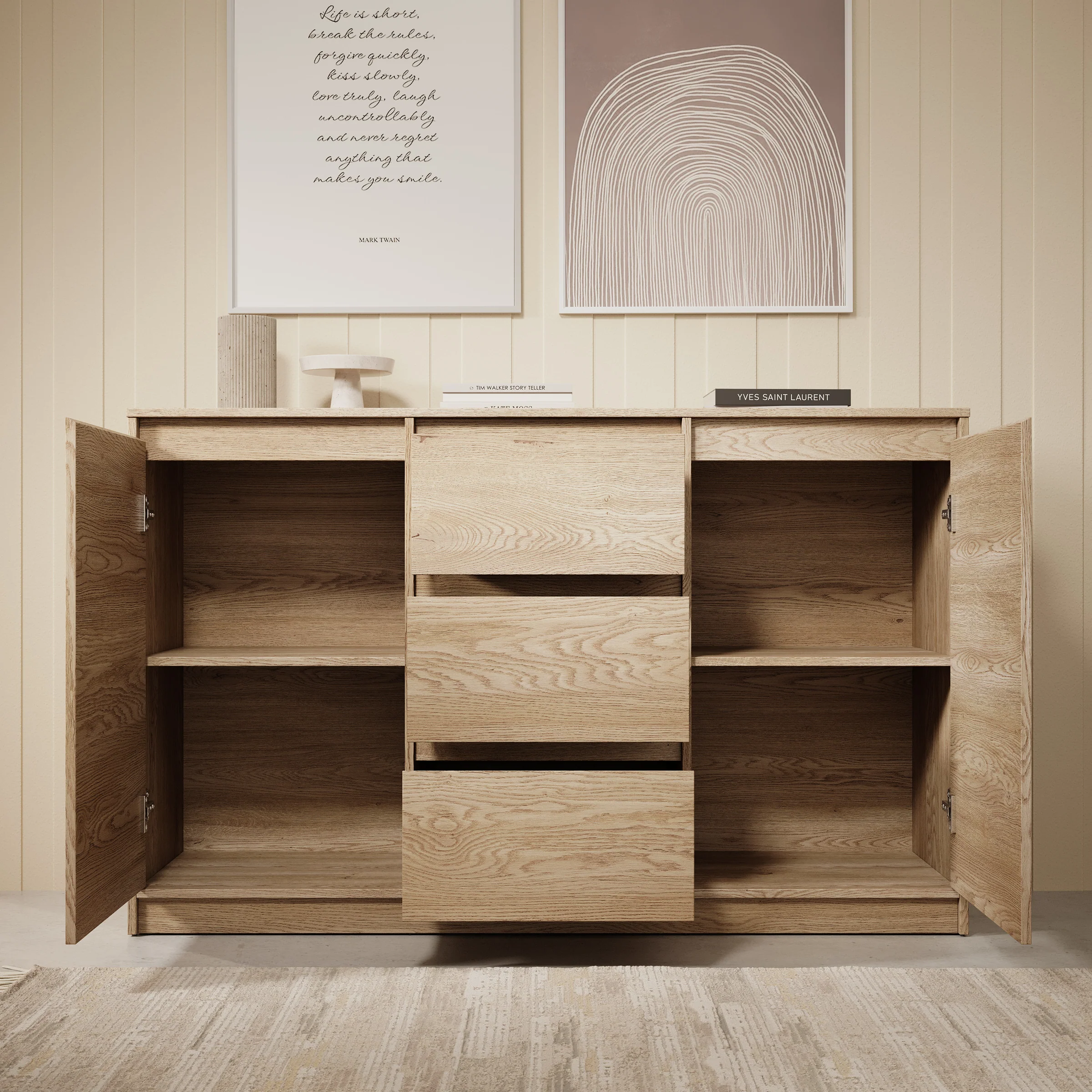 Cuarto - Dressoir - Eiken - 138x40x87 cm - Image 3