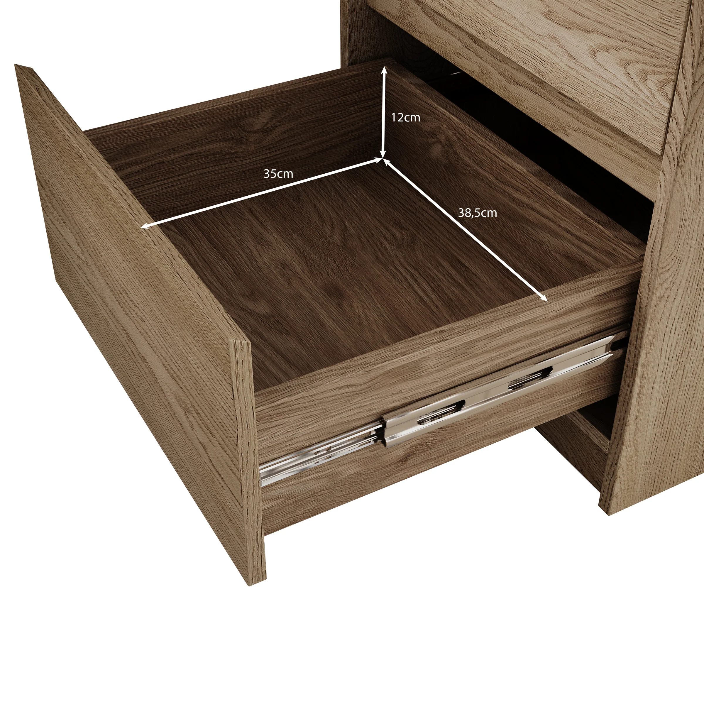 Cuarto - Nachtkastje - Eiken - 47x40x61 cm - Image 5