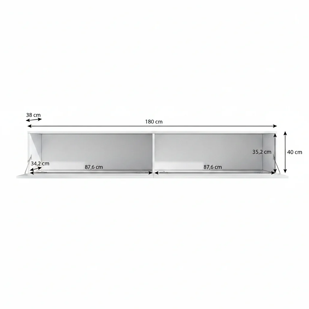 Dario - TV-Meubel  - Mat zwart - 180 cm - Image 5