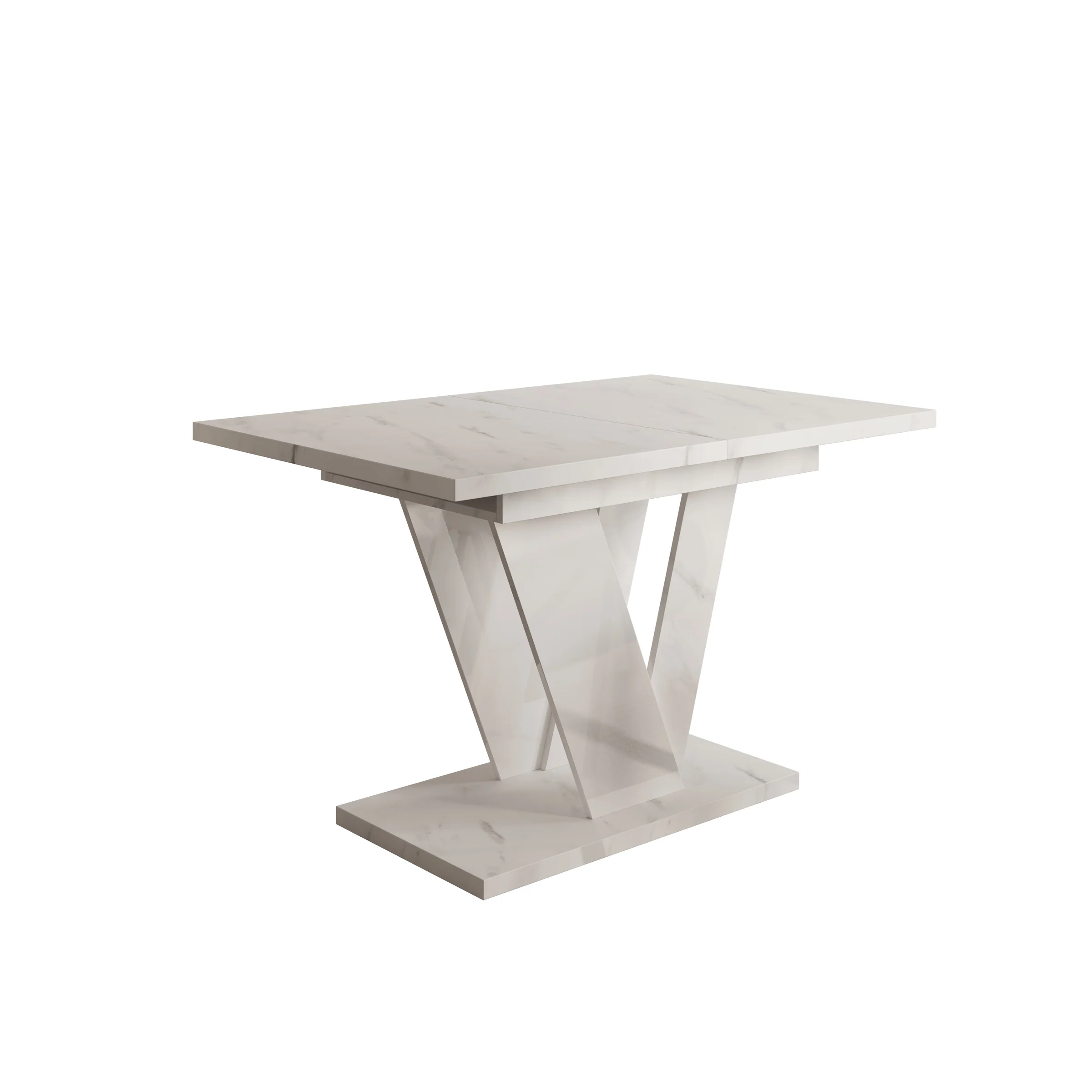 Dayman - Eetkamertafel - Wit/marmerlook - 120x80x76 cm - Image 7