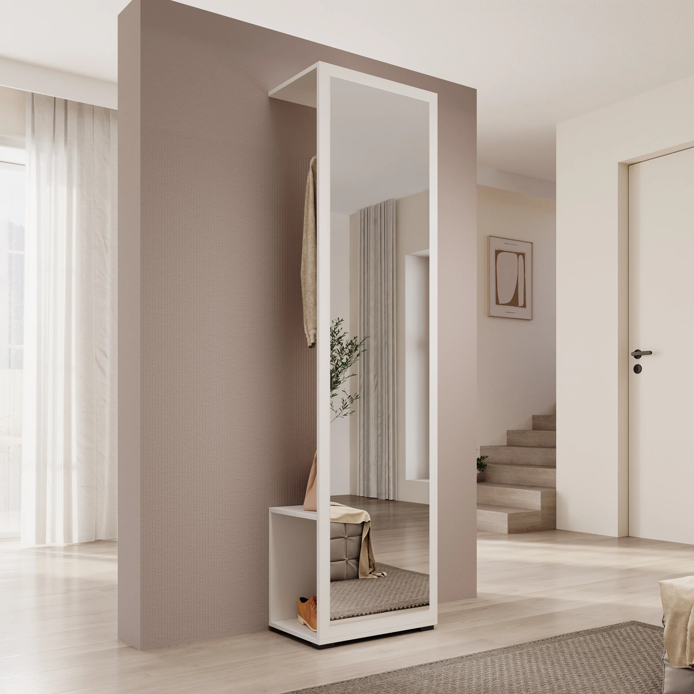 Deacon - Halkast - Wit - 50x35x190 cm