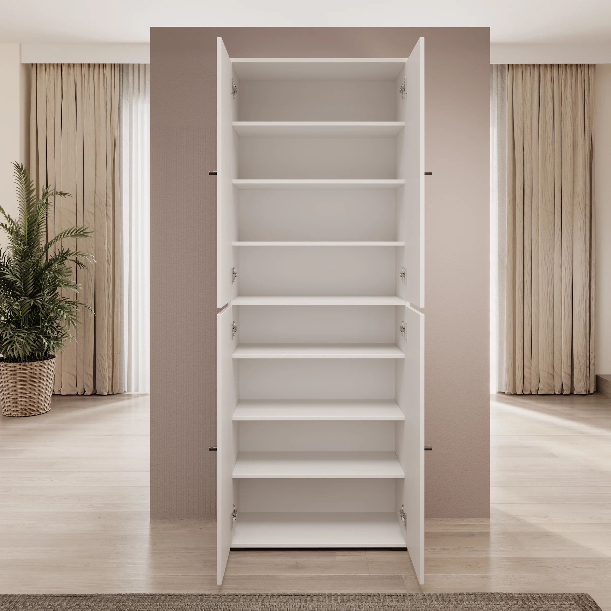 Deacon - Schoenenkast - Wit - 70x33x190 cm - Image 2