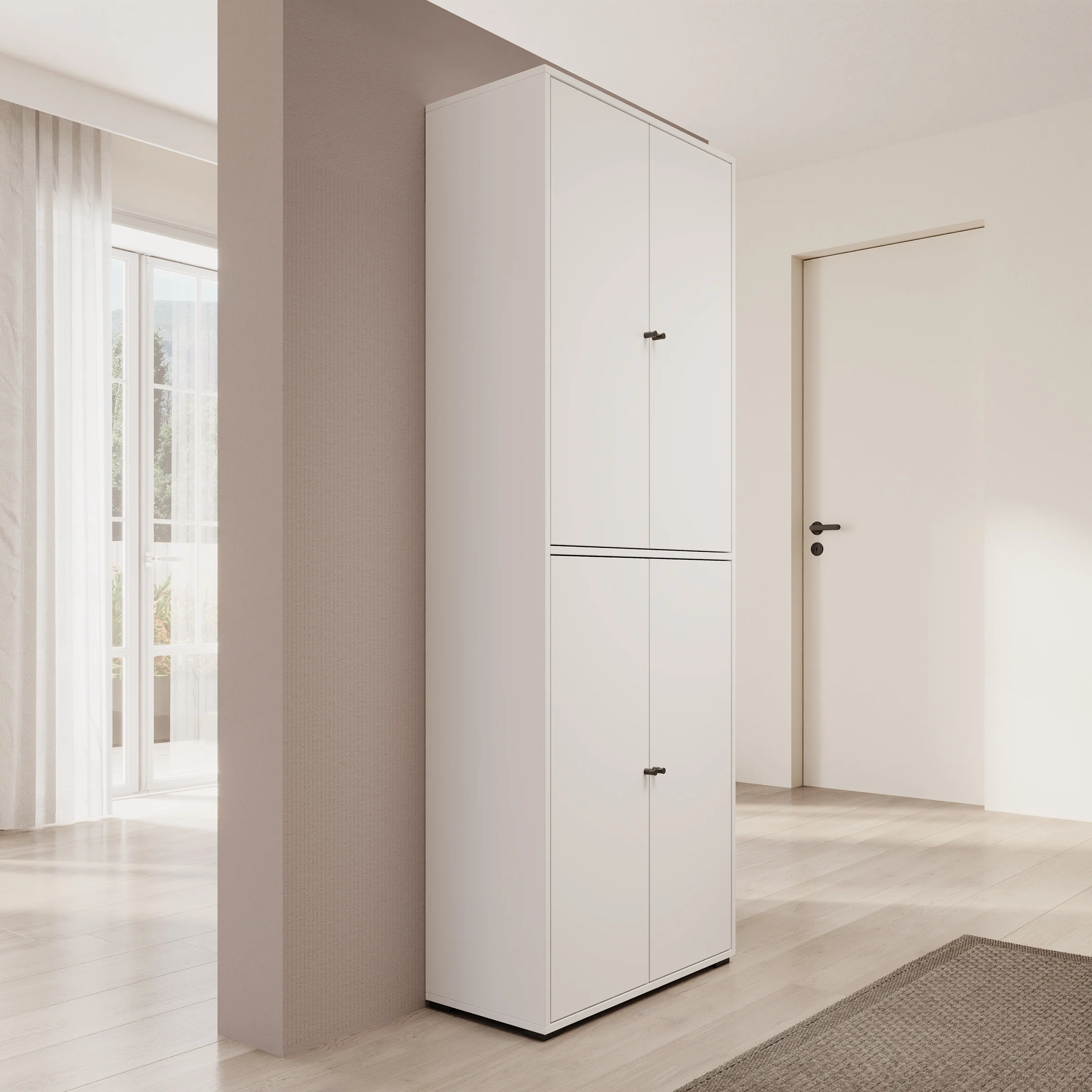 Deacon - Schoenenkast - Wit - 70x33x190 cm - Image 4