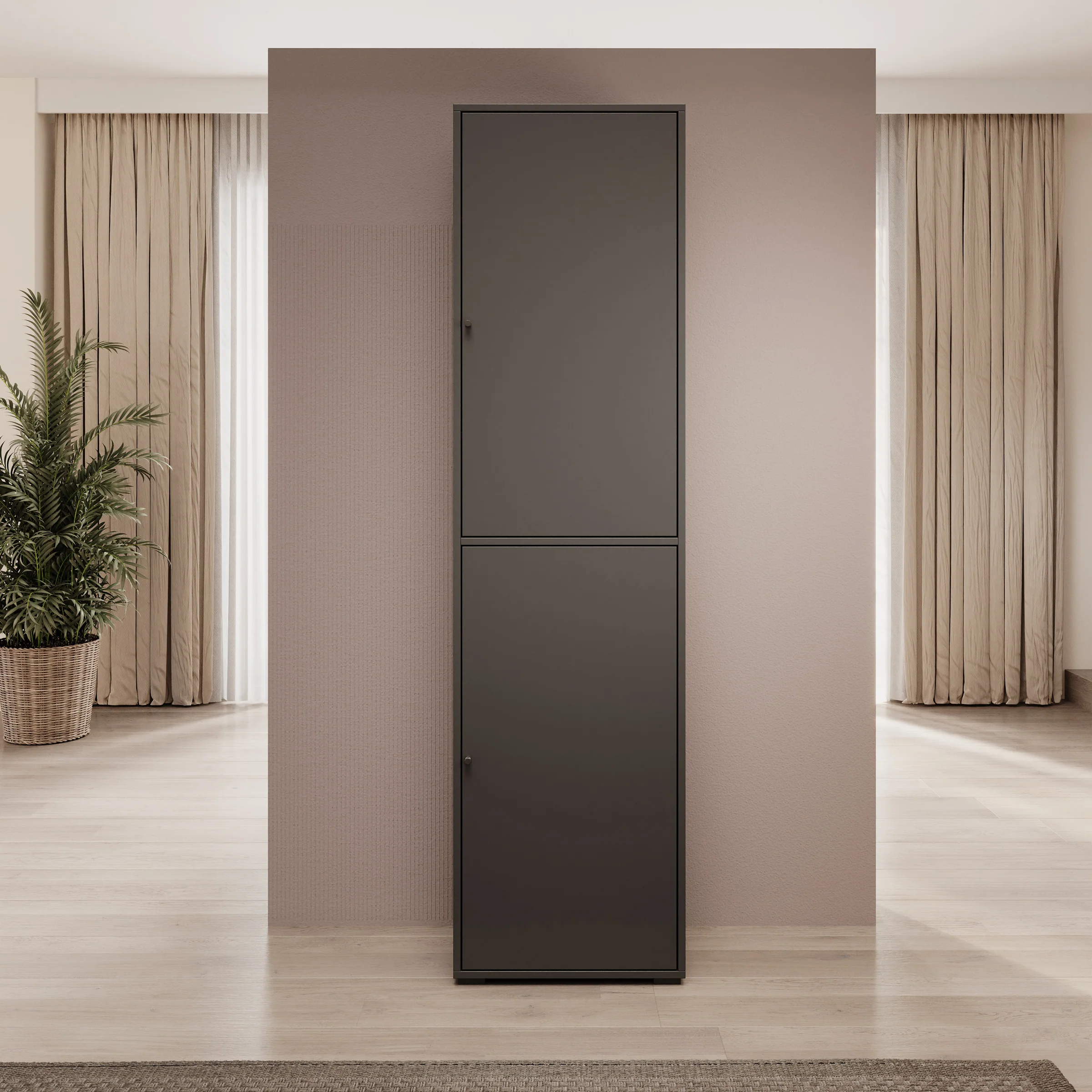 Deacon - Schoenenkast - Zwart - 50x33x190 cm - Image 3