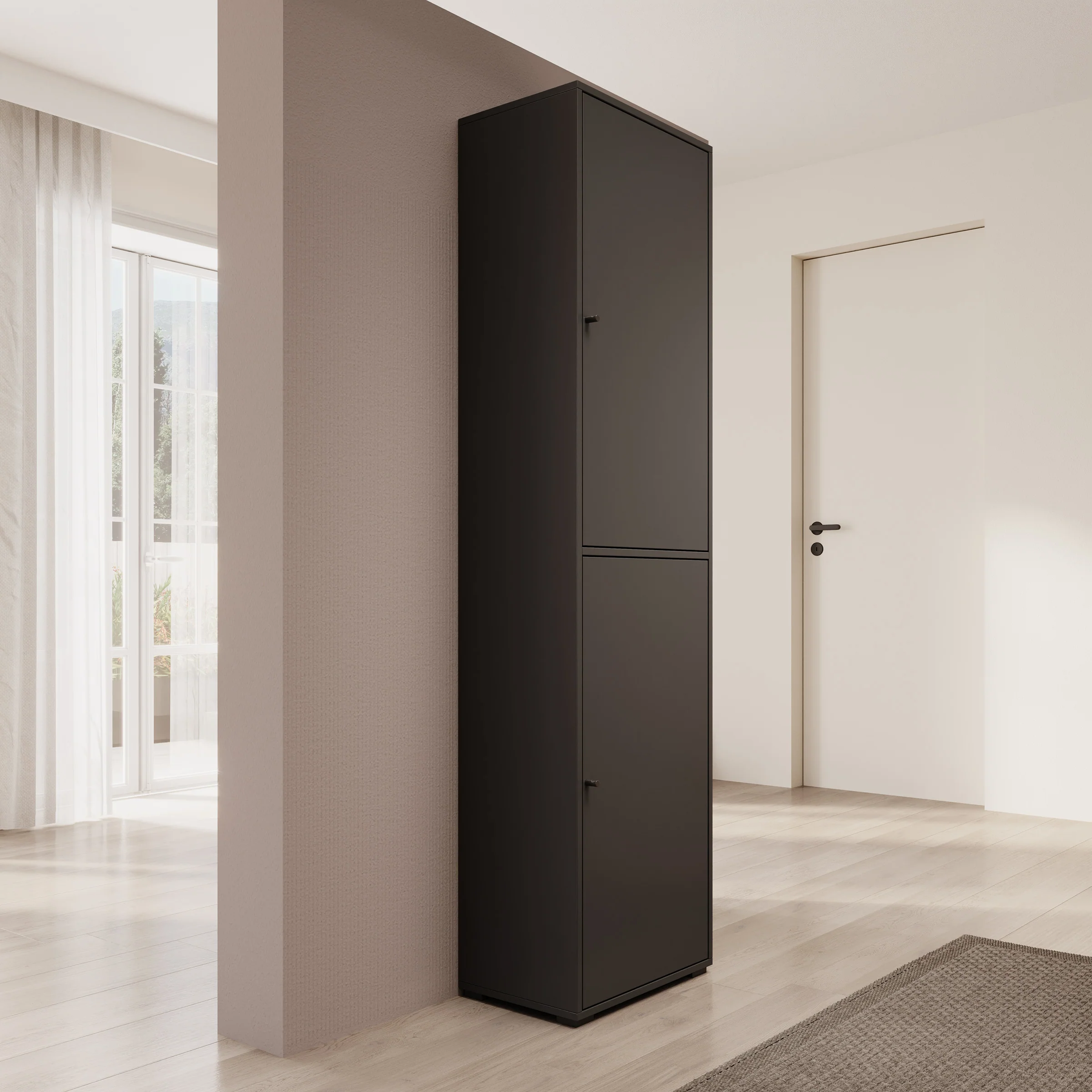 Deacon - Schoenenkast - Zwart - 50x33x190 cm - Image 4