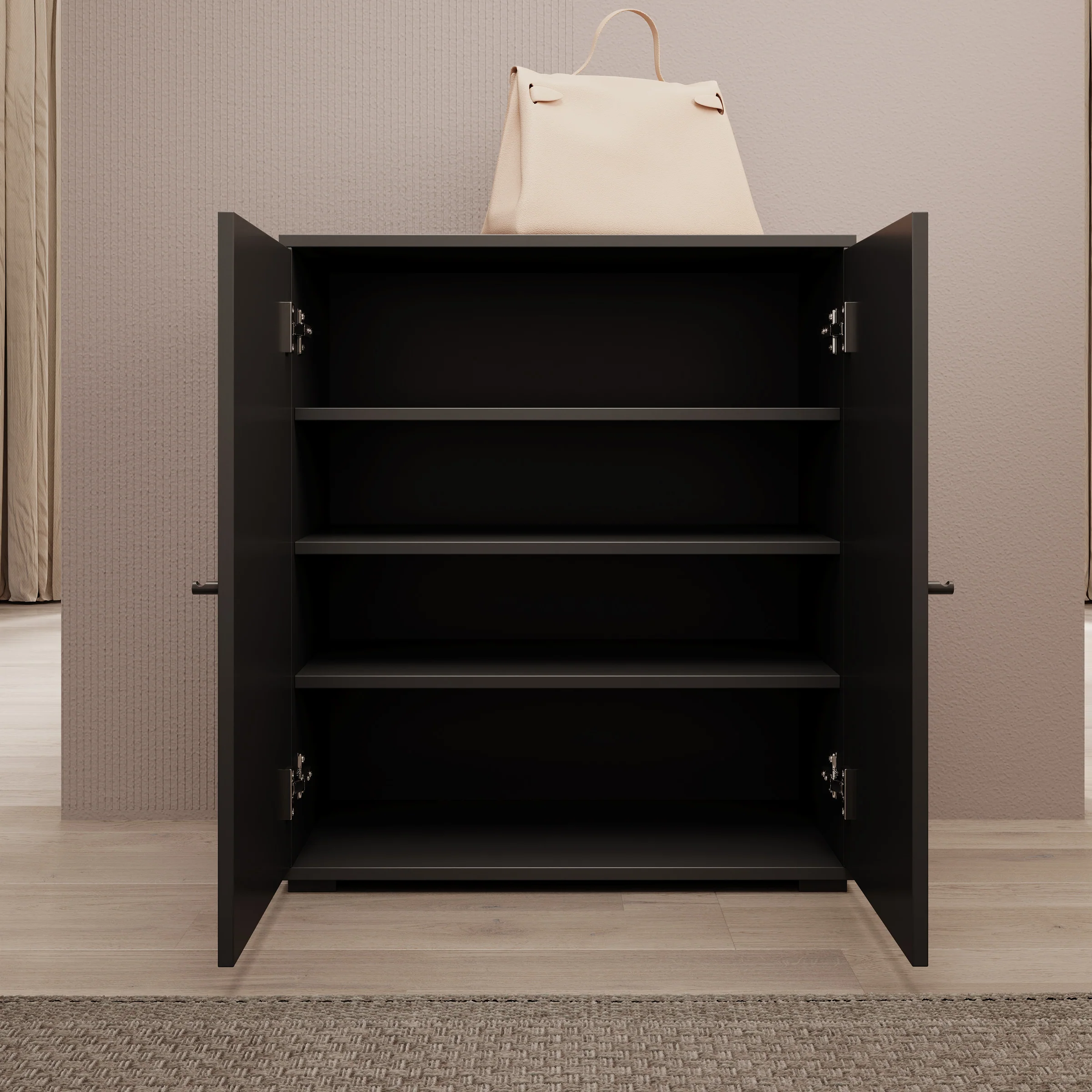 Deacon - Schoenenkast - Zwart - 70x33x78 cm - Image 2