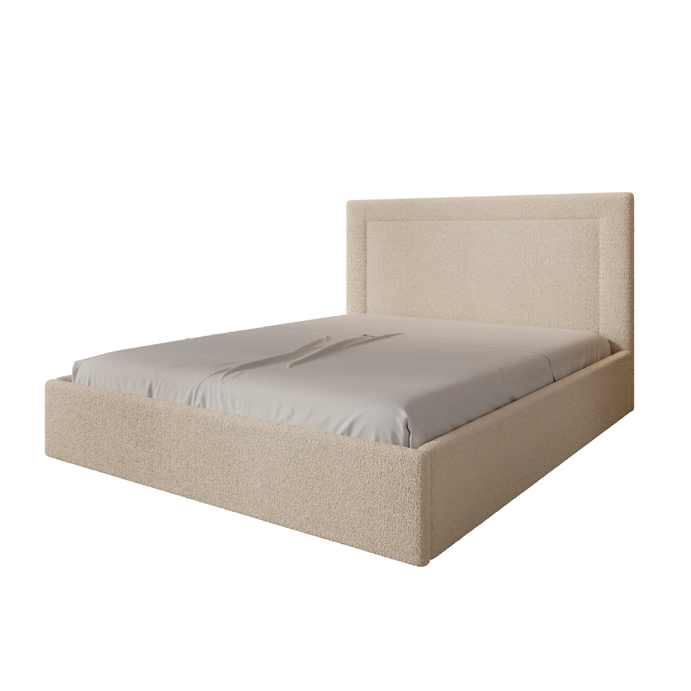 Dejada - Tweepersoonsbed - Beige teddystof - 160x200 cm - Image 5