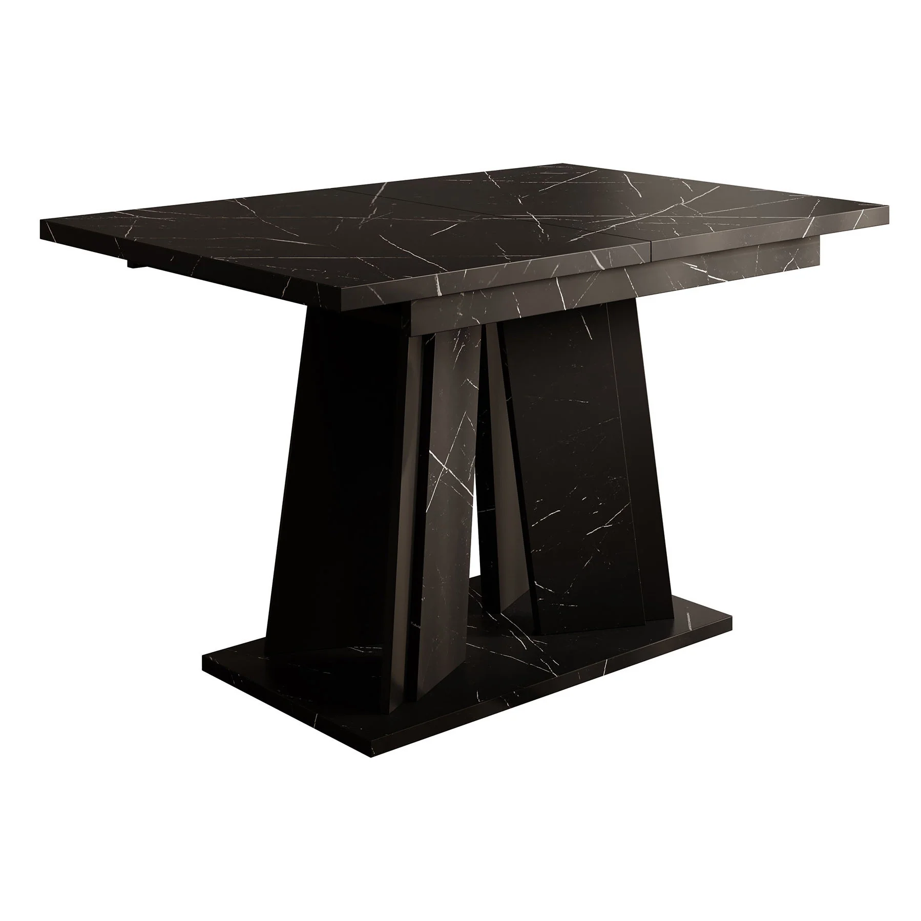 Delilah - Eetkamertafel - Zwart/marmerlook - 120x80x75 cm - Image 7