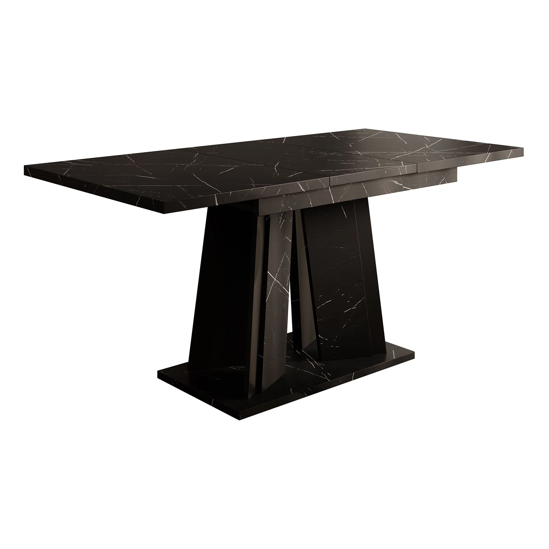 Delilah - Eetkamertafel - Zwart/marmerlook - 120x80x75 cm - Image 8