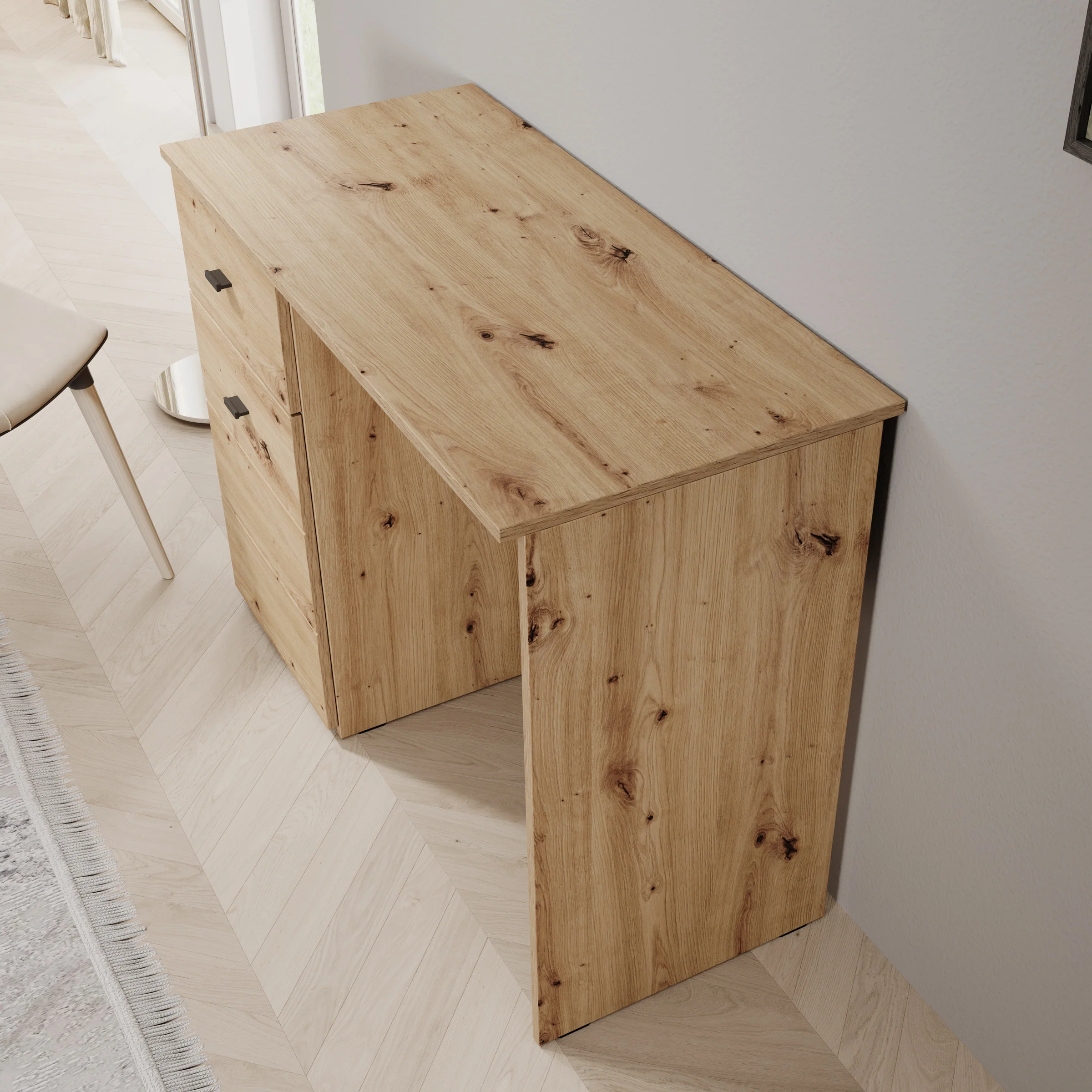 Denso - Bureau - Eikenpatroon - 98x45x74 cm - Image 5