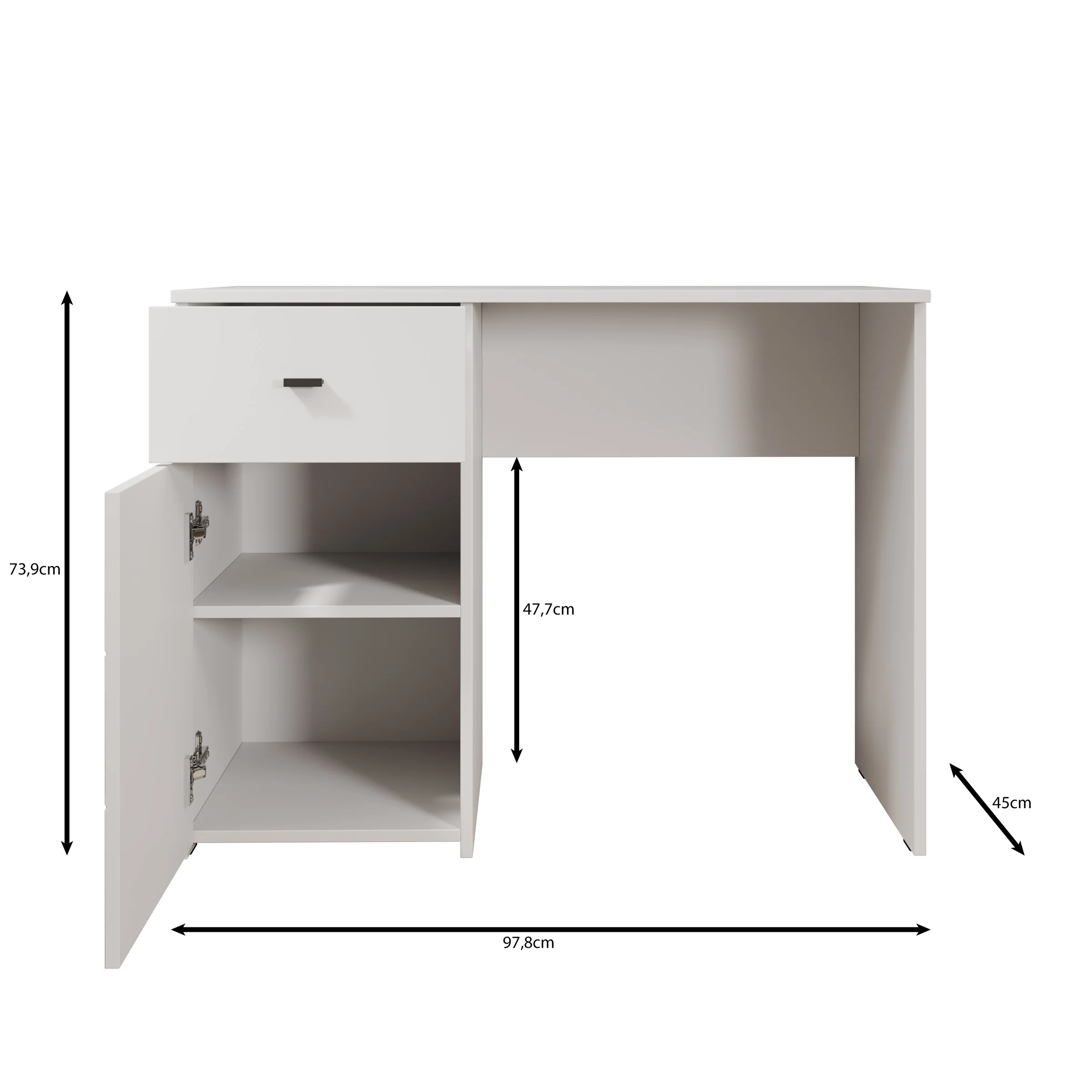Denso - Bureau - Eikenpatroon - 98x45x74 cm - Image 6