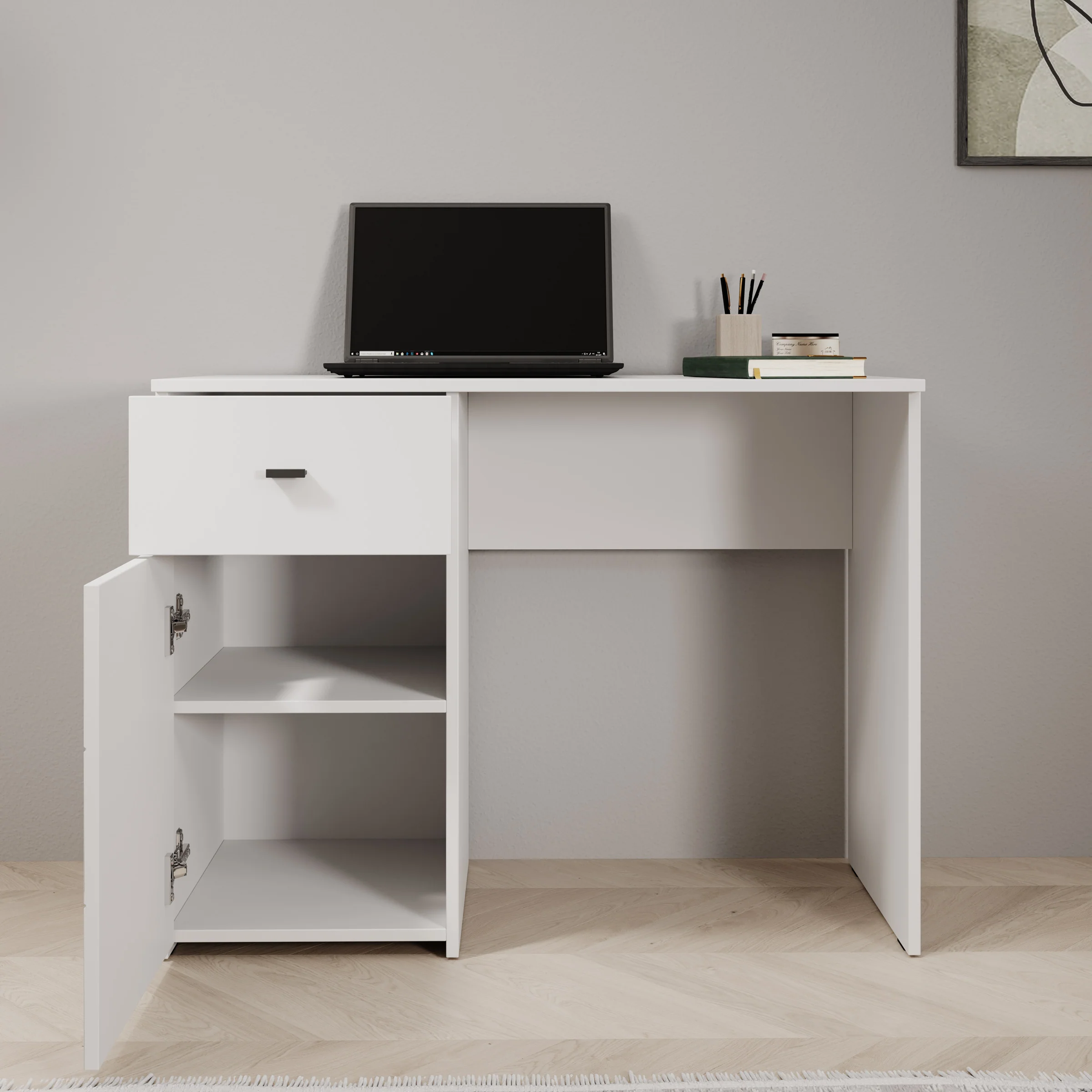 Denso - Bureau - Wit - 98x45x74 cm - Image 2