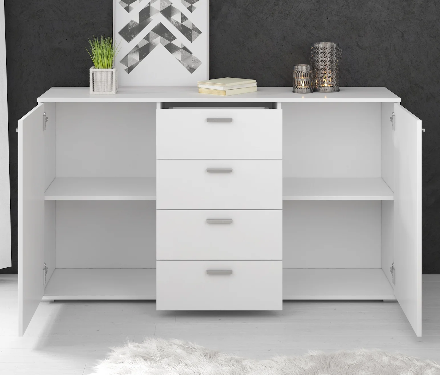 Dento - Dressoir - Wit - 150x40x85 cm - Image 3